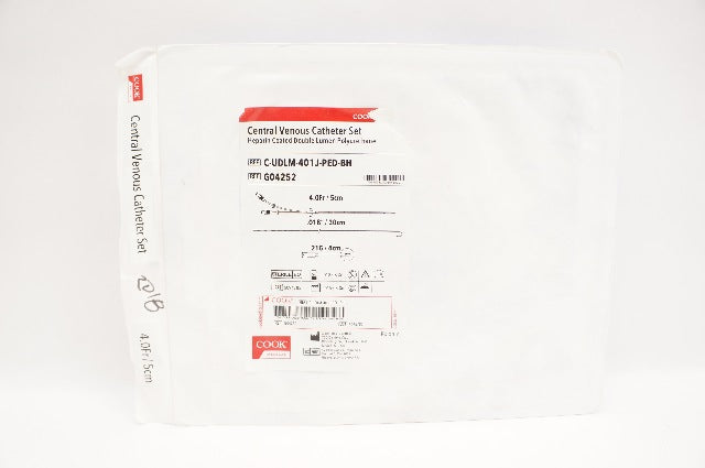 Cook Medical G04252 Central Venous Catheter Set 4.0Fr/5cm 21G/4cm (x)
