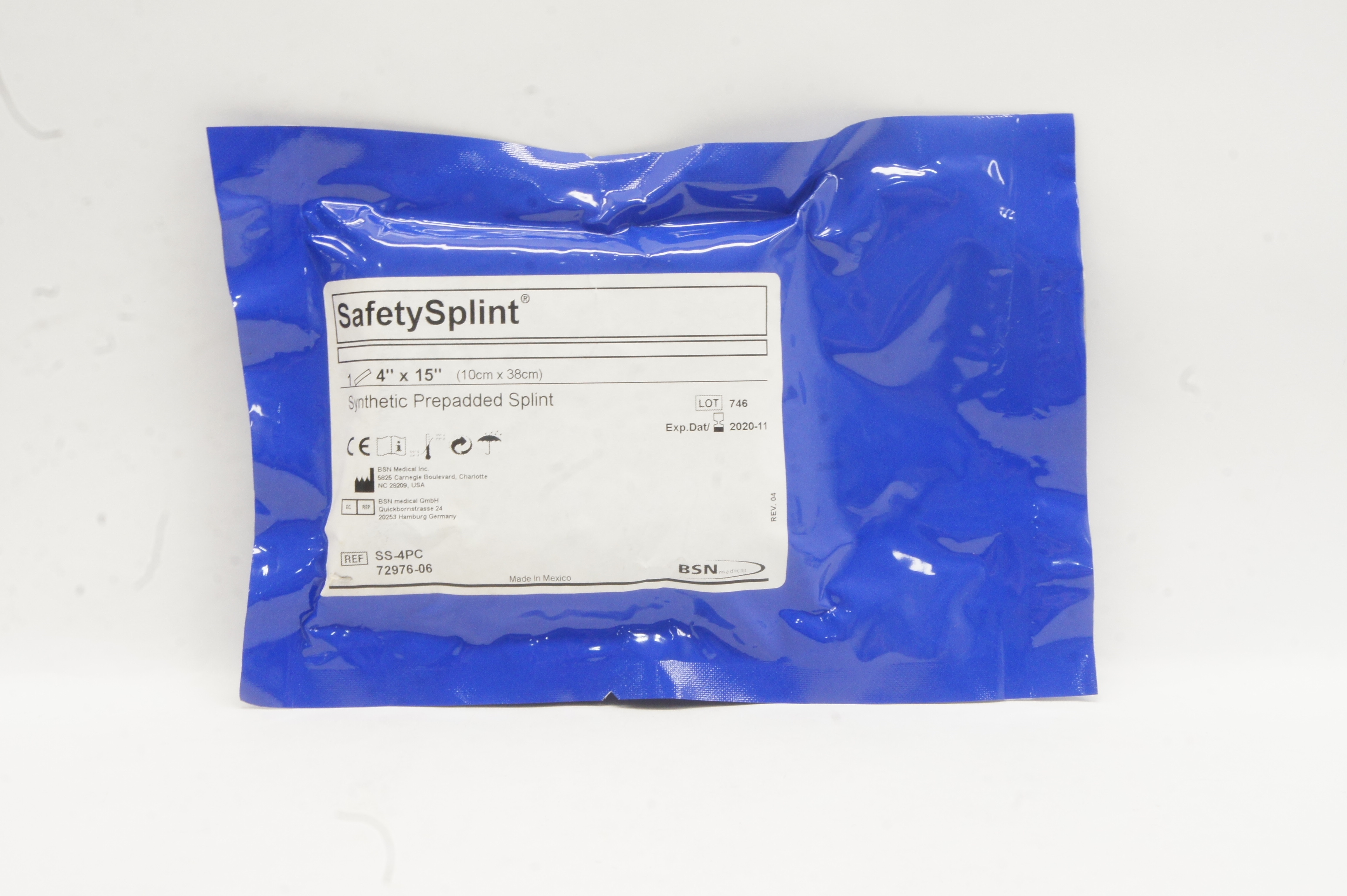 BSN Medical SS-4PC SafetySplint Synthetic Prepadded Splint 4 x 15inch (x)