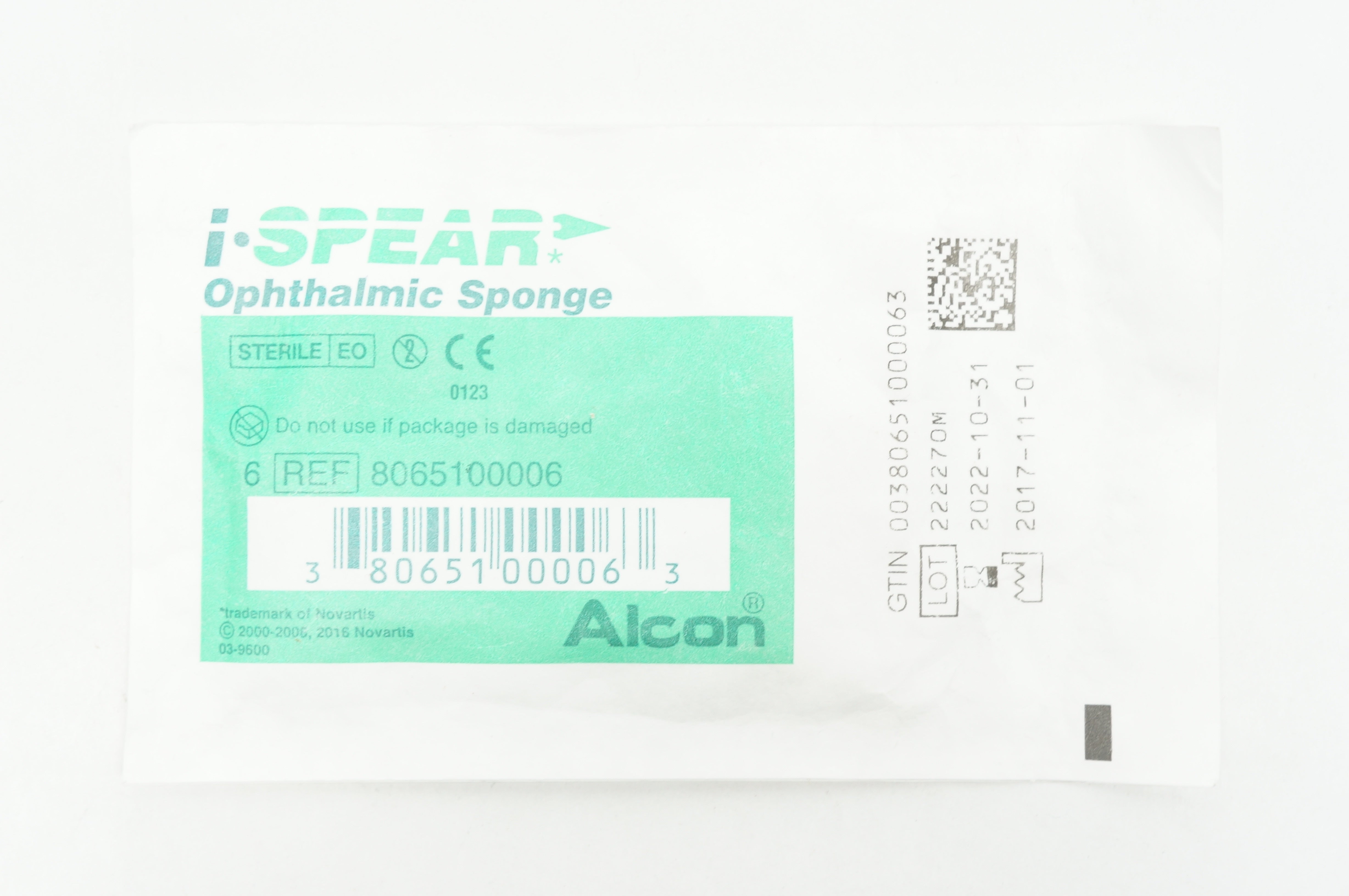 Alcon 8065100006 I-Spear Ophthalmic Sponge - Pack of 6