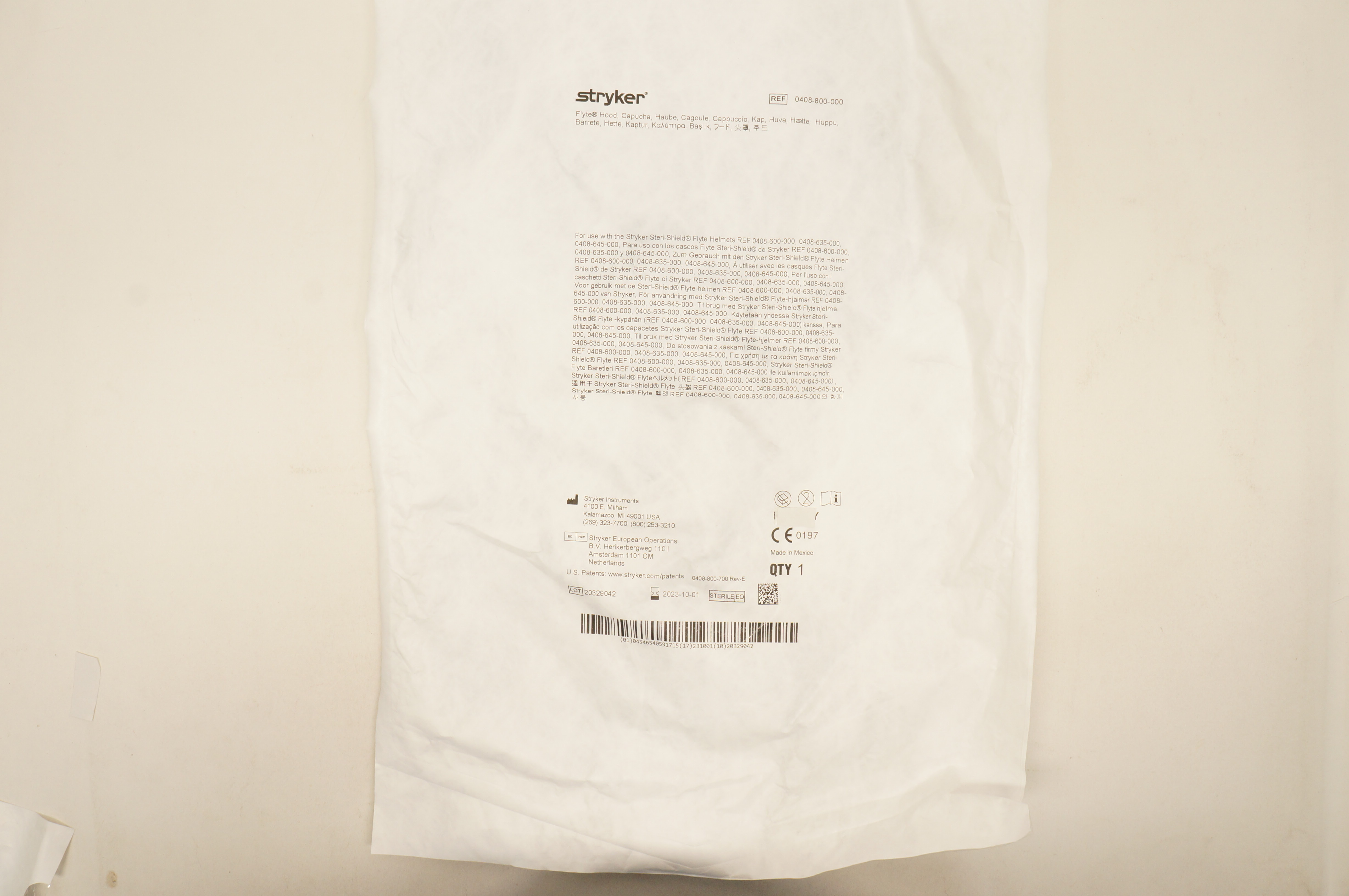 Stryker 0408-800-000 Flyte Hood