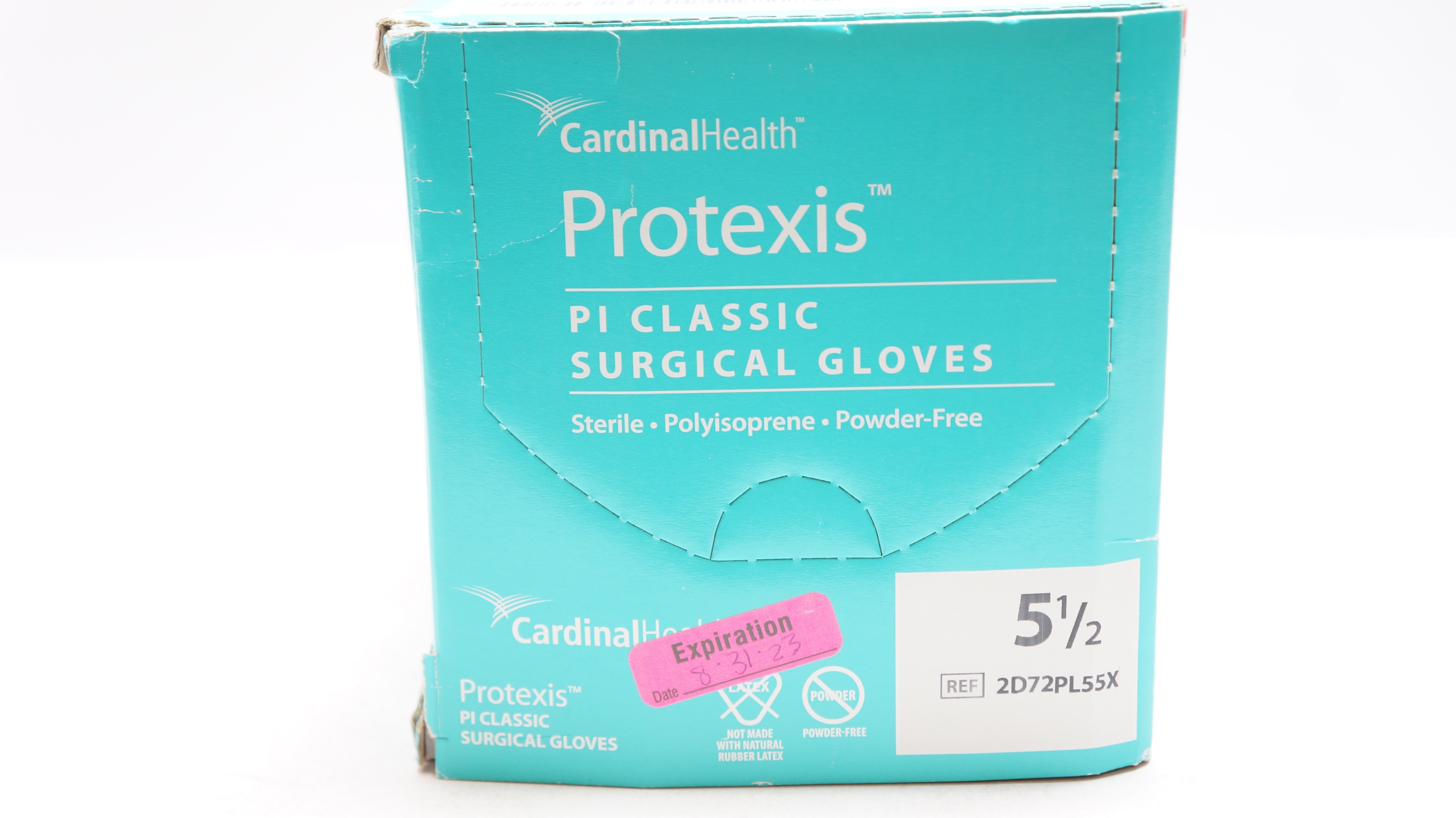 Cardinal Health 2D72PL55X Protexis Surgical Gloves Size 5 1/2 (x) - Box of 50