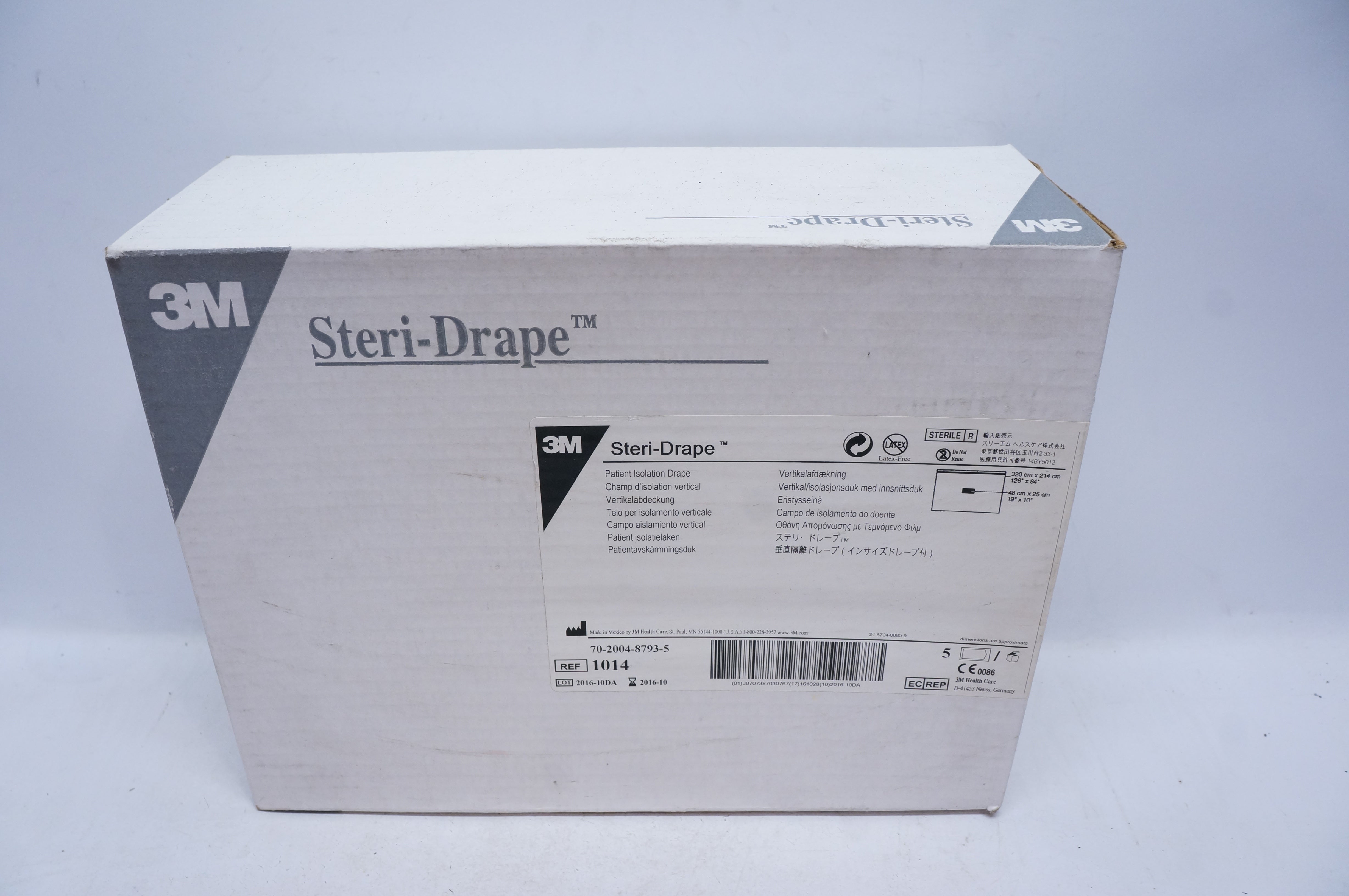 3M 1014 Stre-Drape Patient Isolation Drape 126inch x 84inch (x) - Box of 5