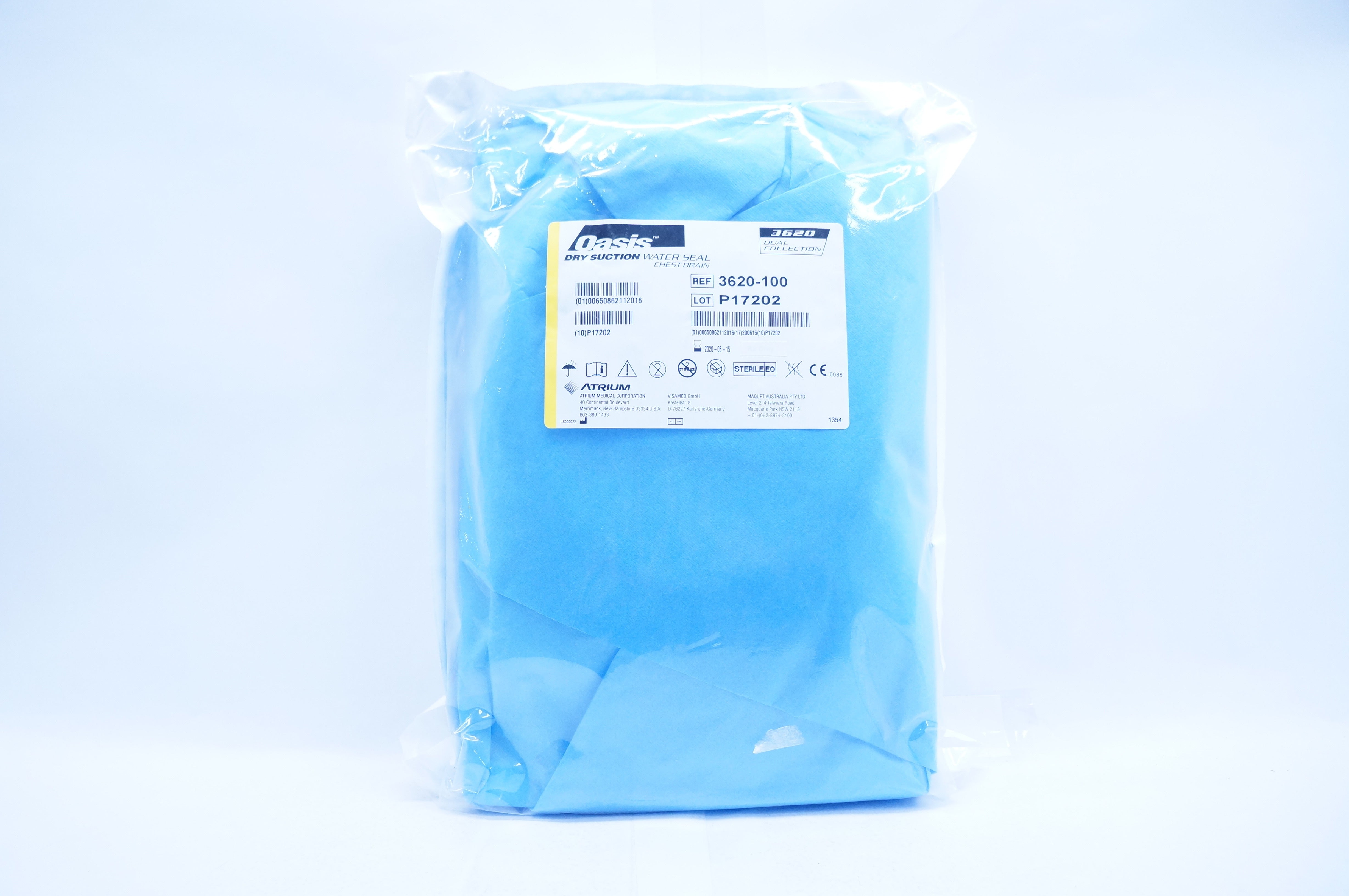 Atrium 3620-100 Oasis Dry Suction Water Seal Chest Drain (x)