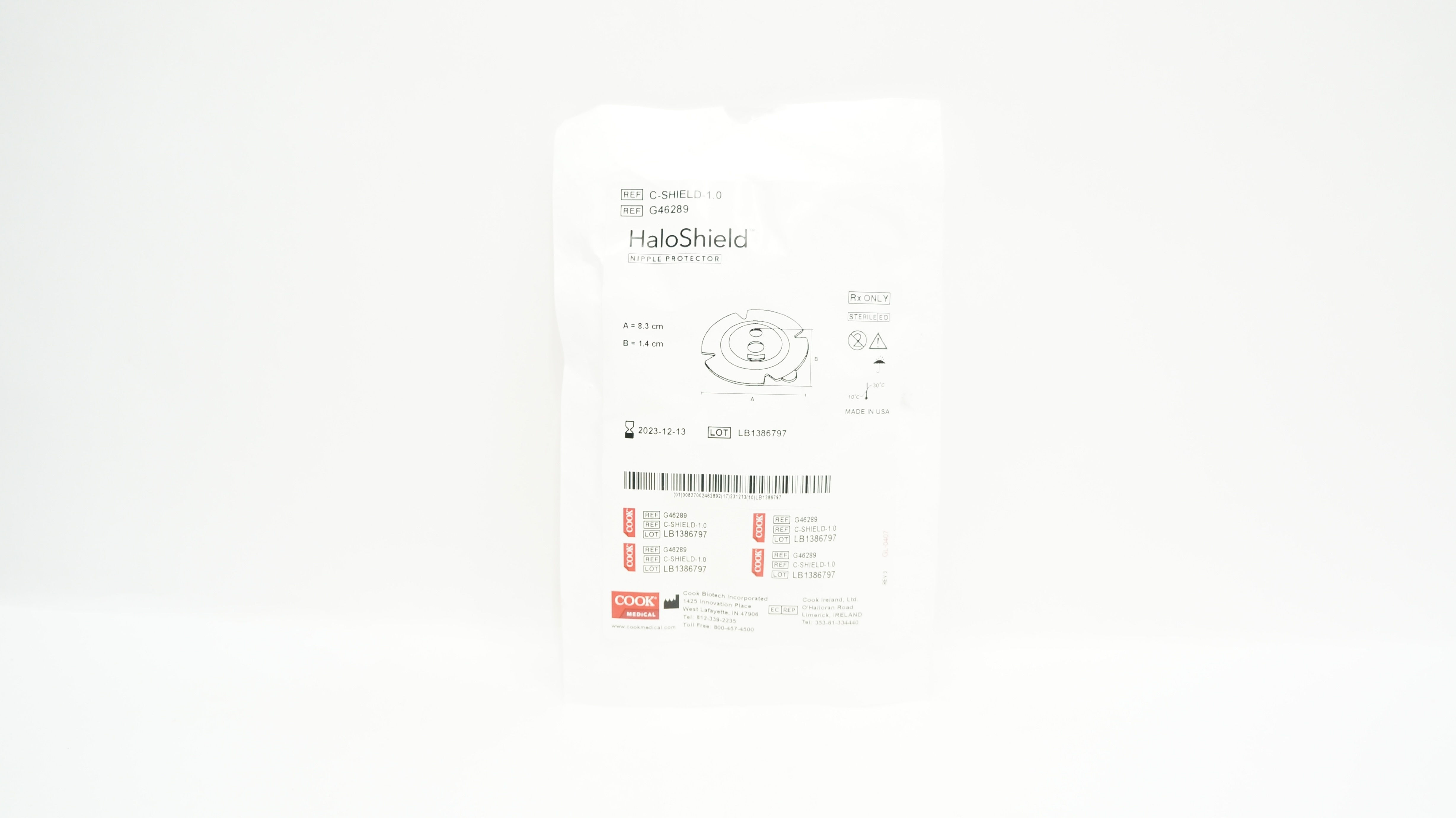 Cook Medical G46289 HaloShield Nipple Protector