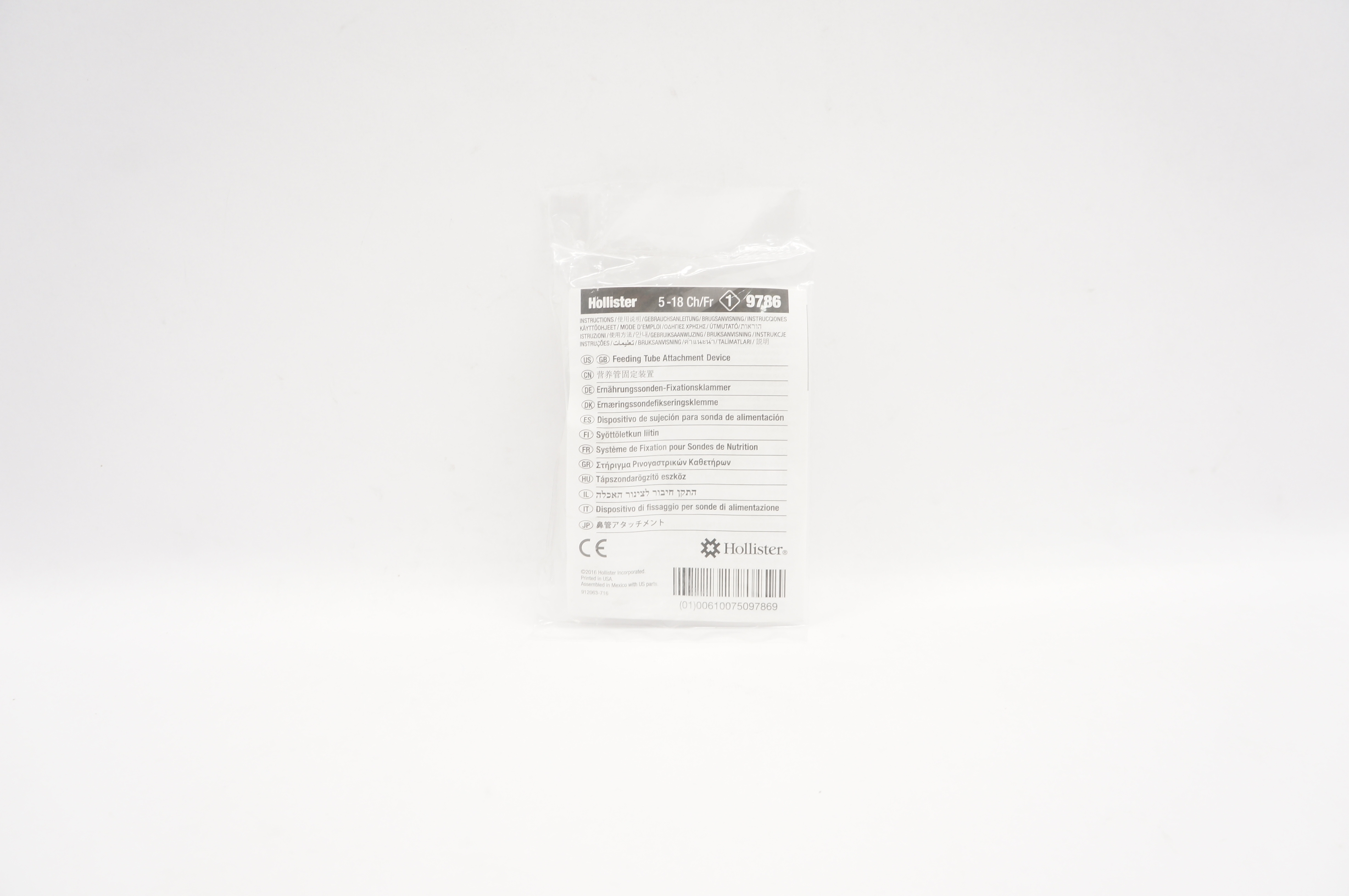 Hollister 9786 Feeding Tube Attachment Device 5-18Ch/Fr