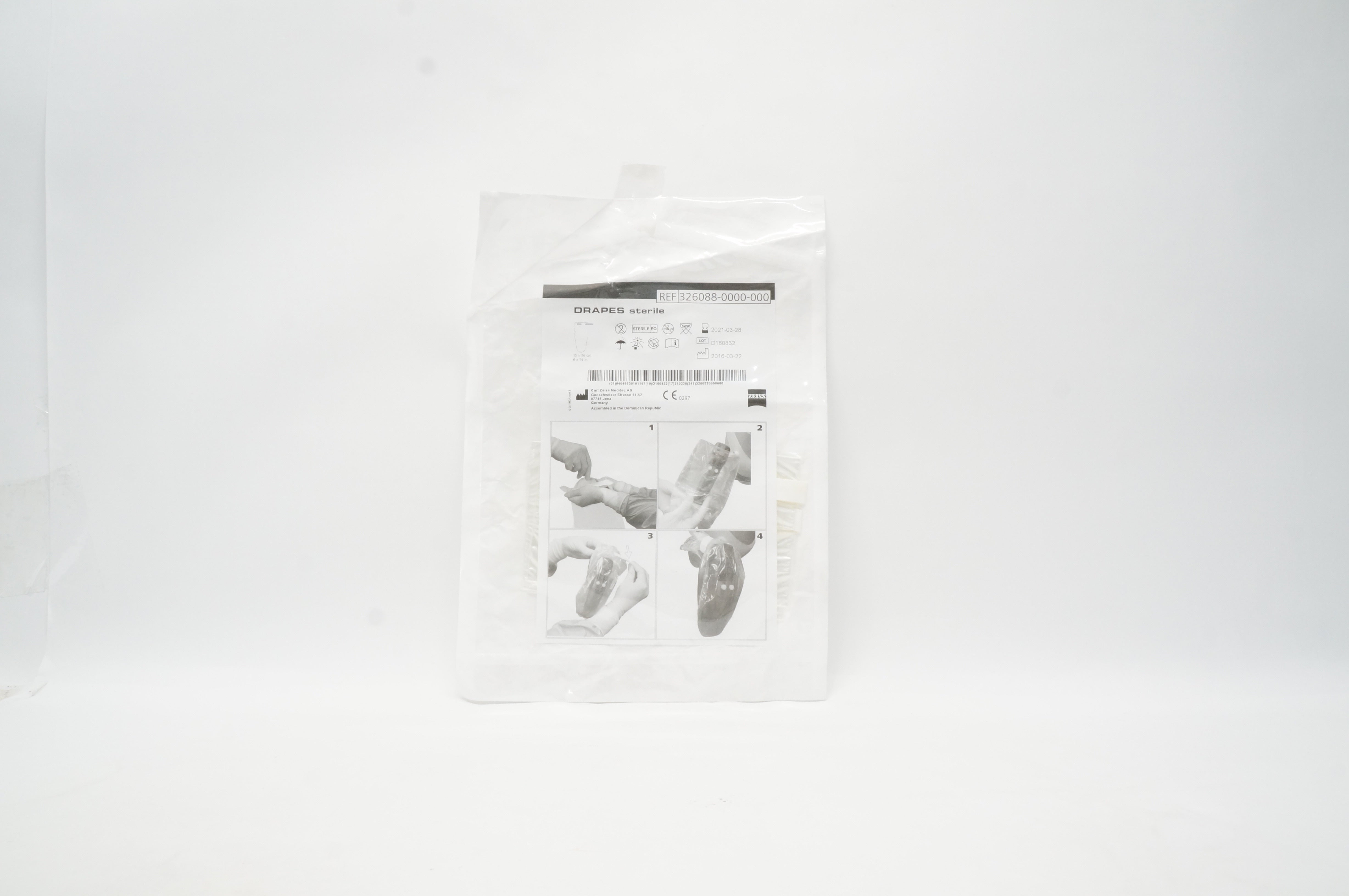 Carl Zeiss Meditec 326088-0000-000 Drapes Sterile 6inch x 14inch (x)