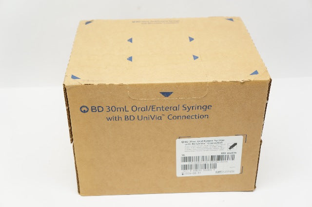 BD 302836 Oral/Enteral 30mL Syringe with UniVia Connection - Box of 56