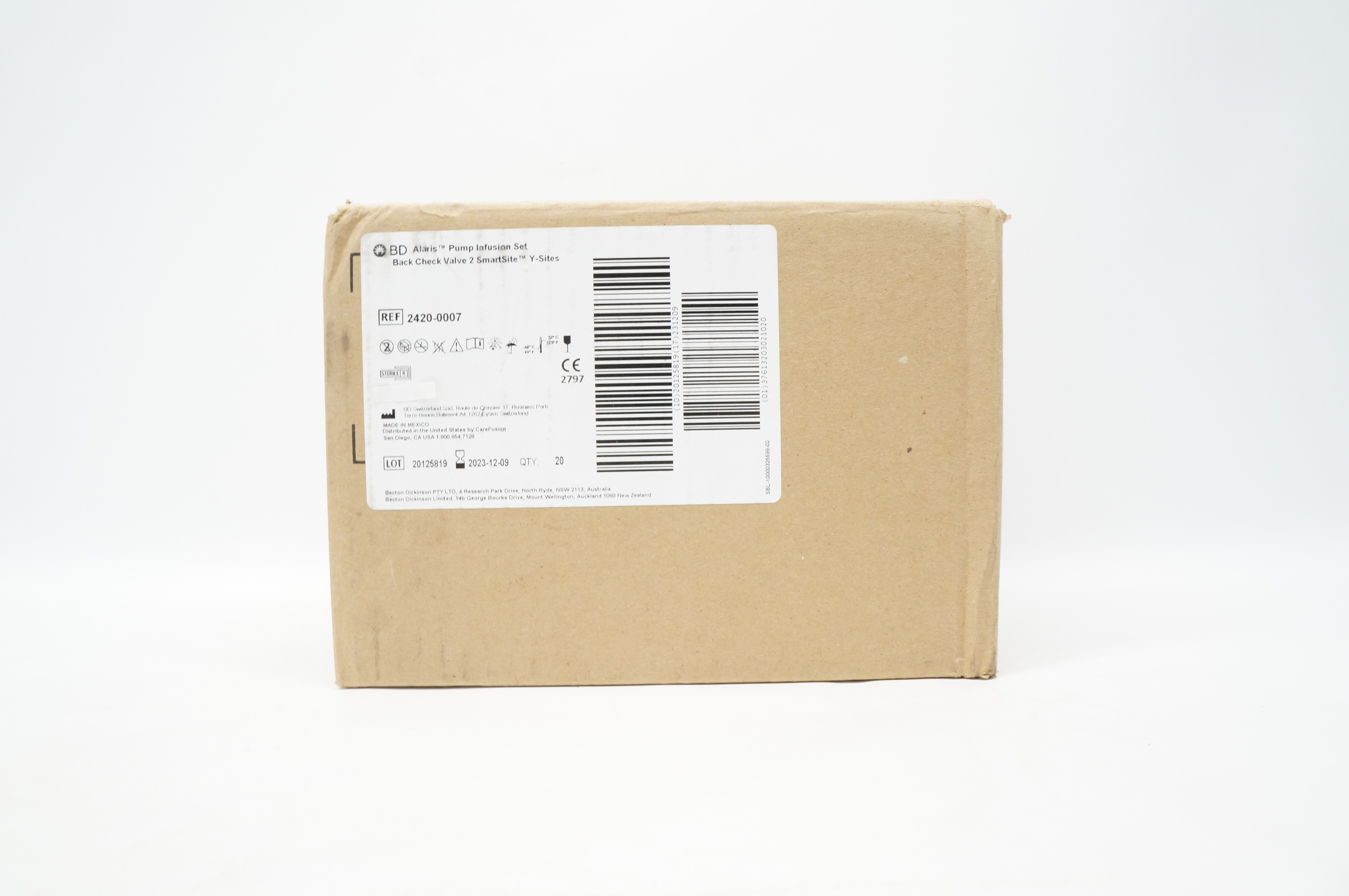 BD 2420-0007 Alaris Pump Infusion Set - Case of 20