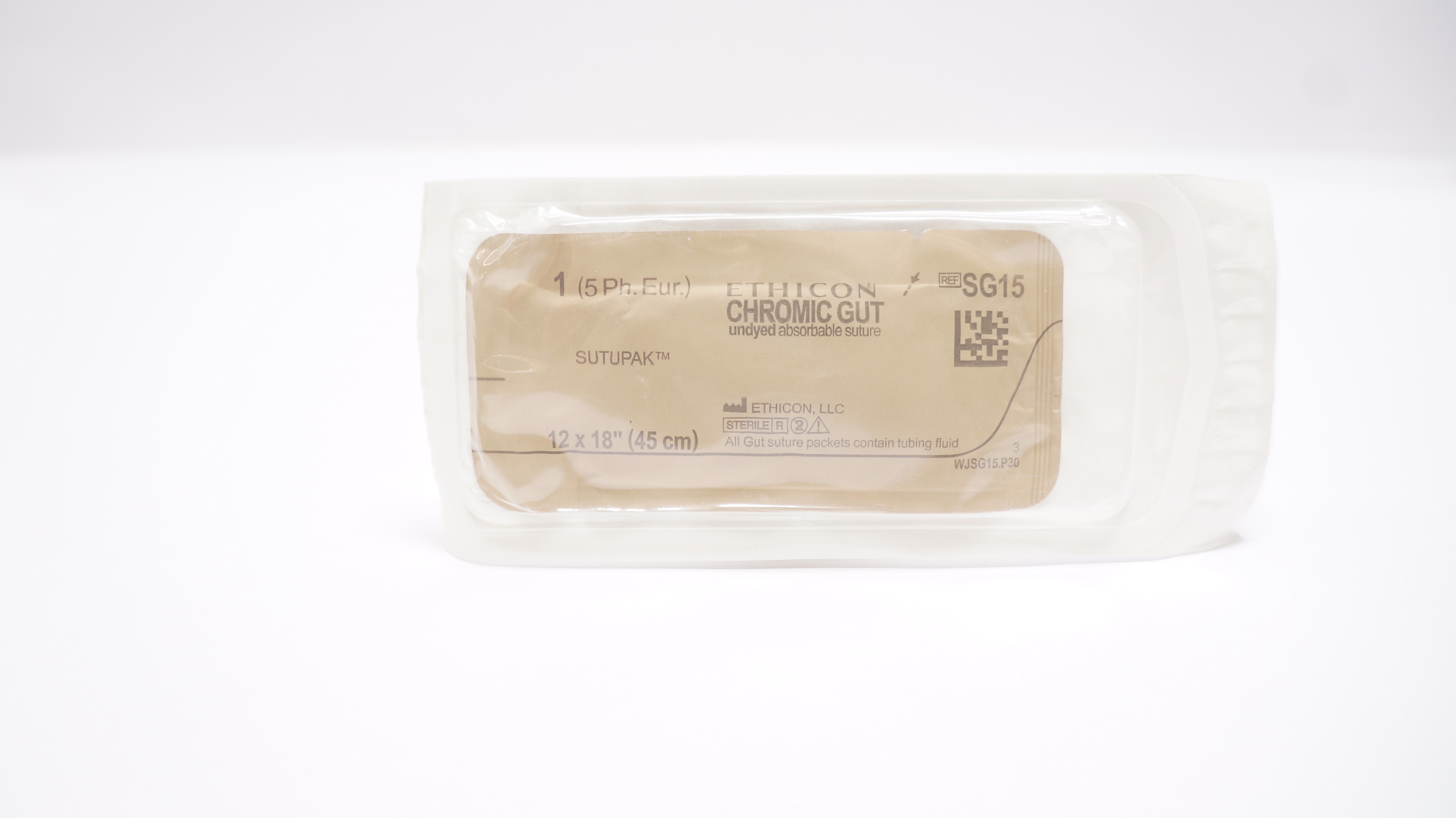 Ethicon SG15 1 Sutupak Chromic Gut, 12 x 18inch (x)