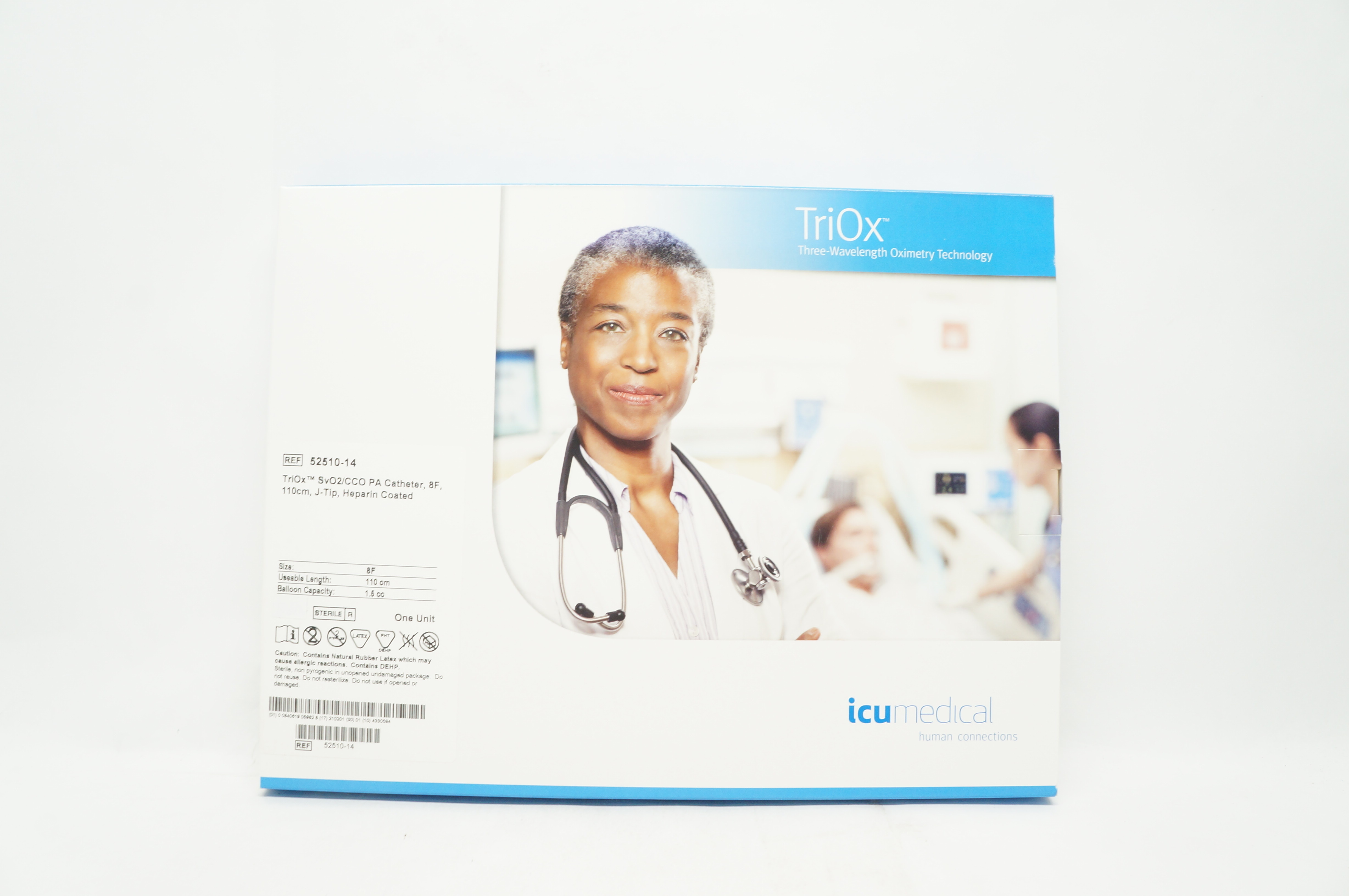 ICU Medical 52510-14 TriOx SvO2/CCO PA Cath. 8F x 110cm, J-Tip Heparin (x)