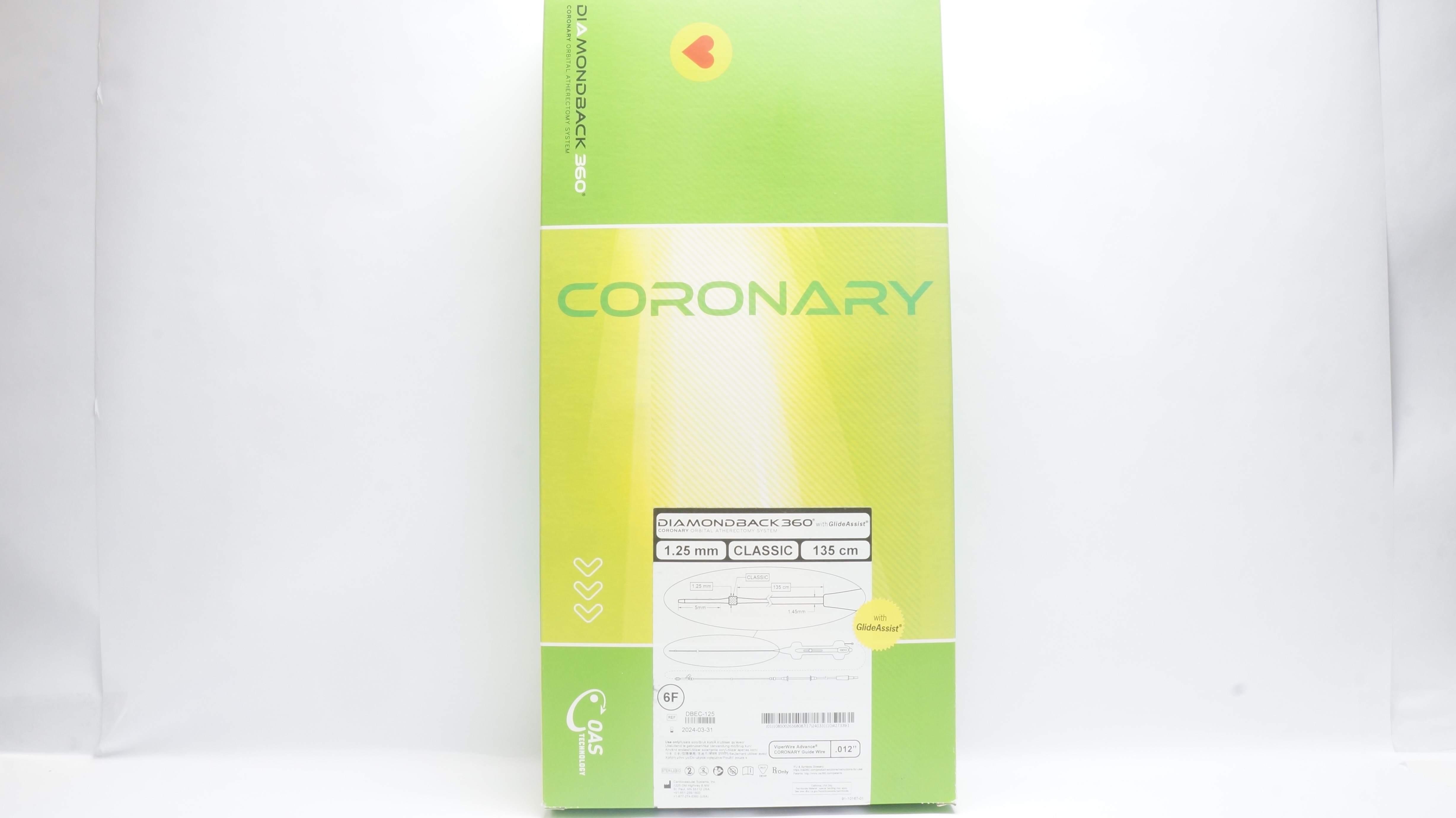 Cardiovascular Systems DBEC-125 Coronary Atherectomy System 1.25mm x 135cm (x)