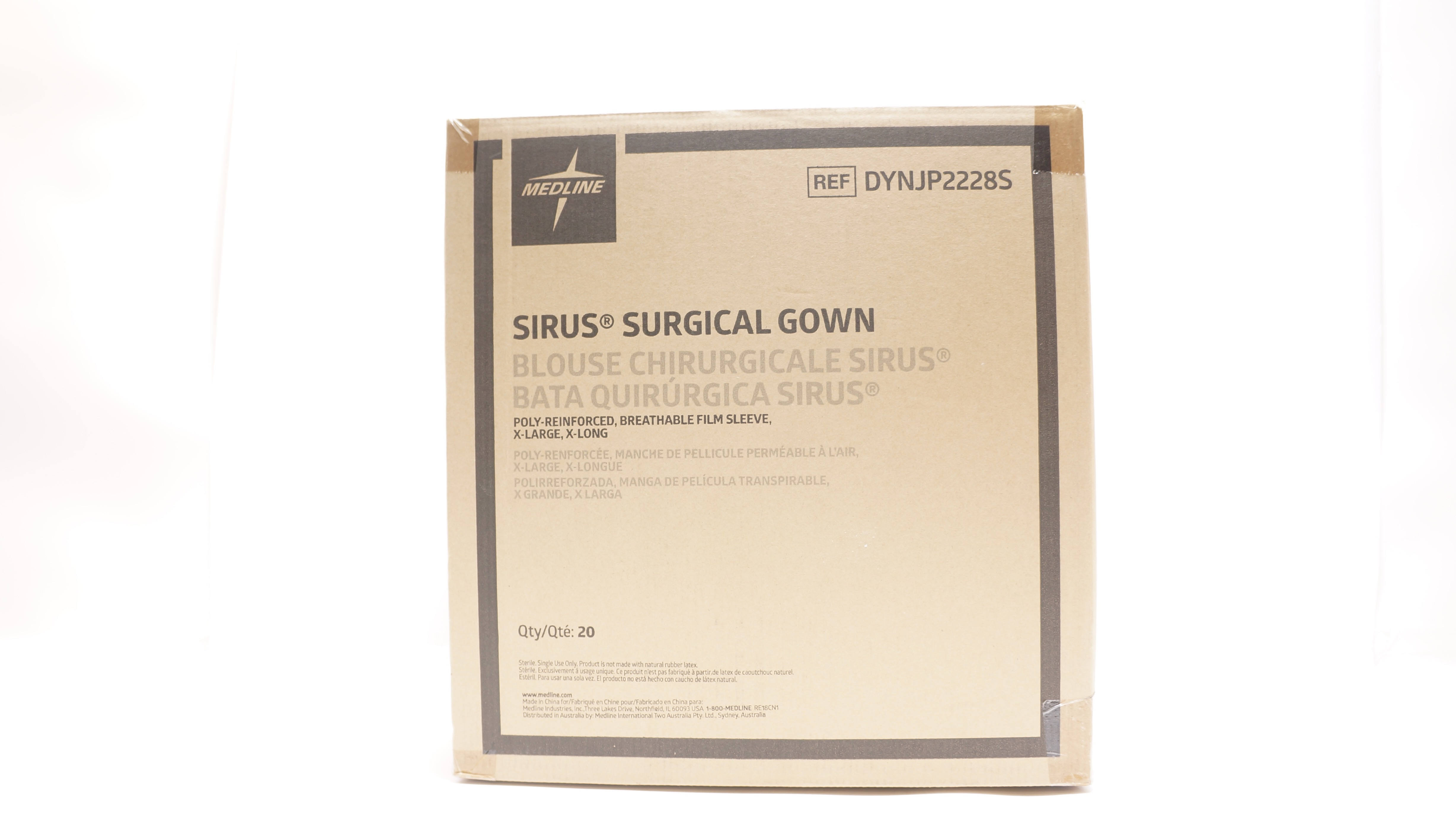 Medline DYNJP2228S Sirus Surgical Gown X-Large,X-Long - Box of 20