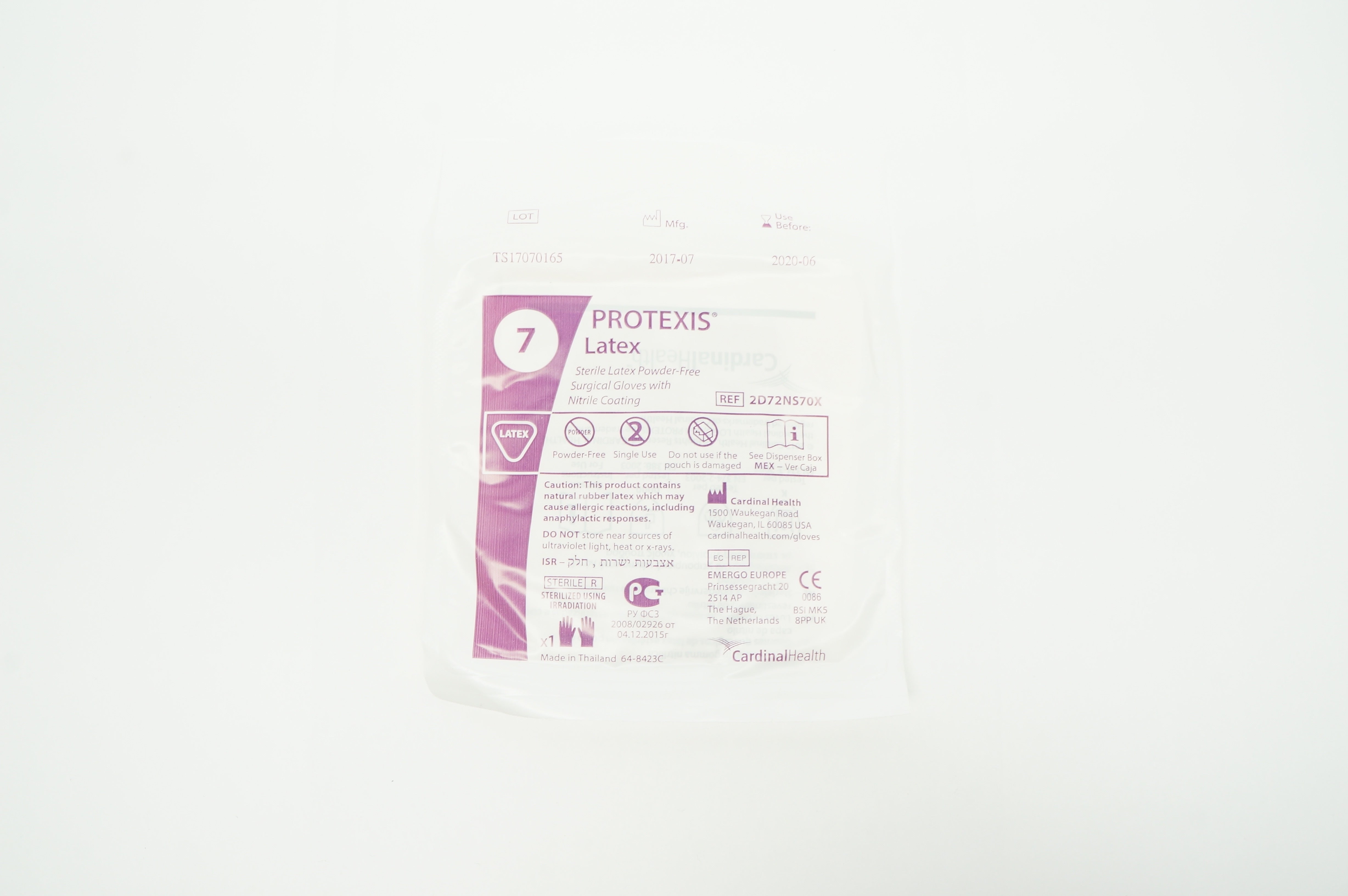 Cardinal Health 2D72NS70X Protexis Latex Powder-Free Gloves, 7 (x)