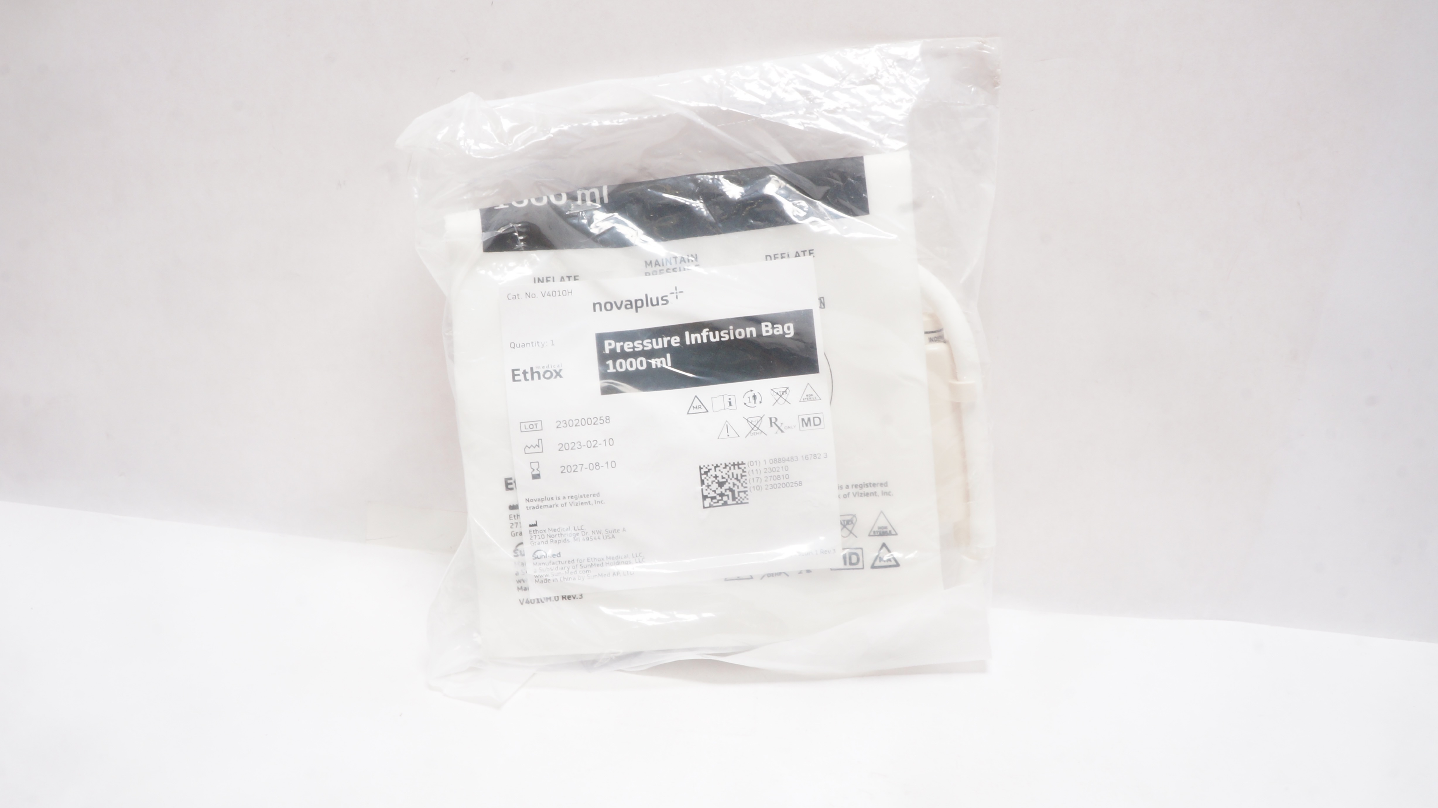 Ethox V4010H Novaplus Pressure Infusion Bag 1000mL