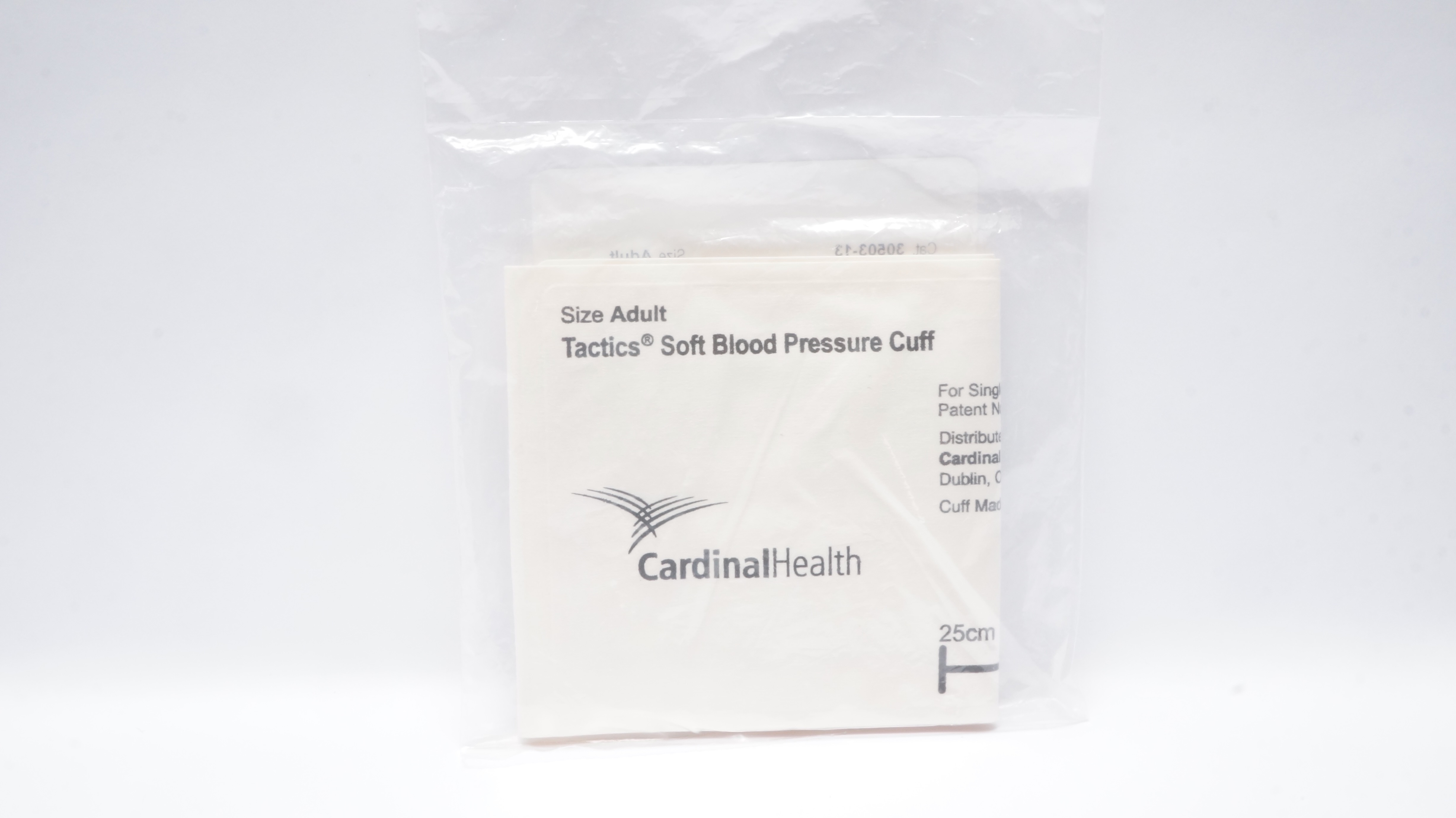 Cardinal Health 30503-13 Tactics Soft Blood Pressure Cuff Adult Range 25 to 34cm