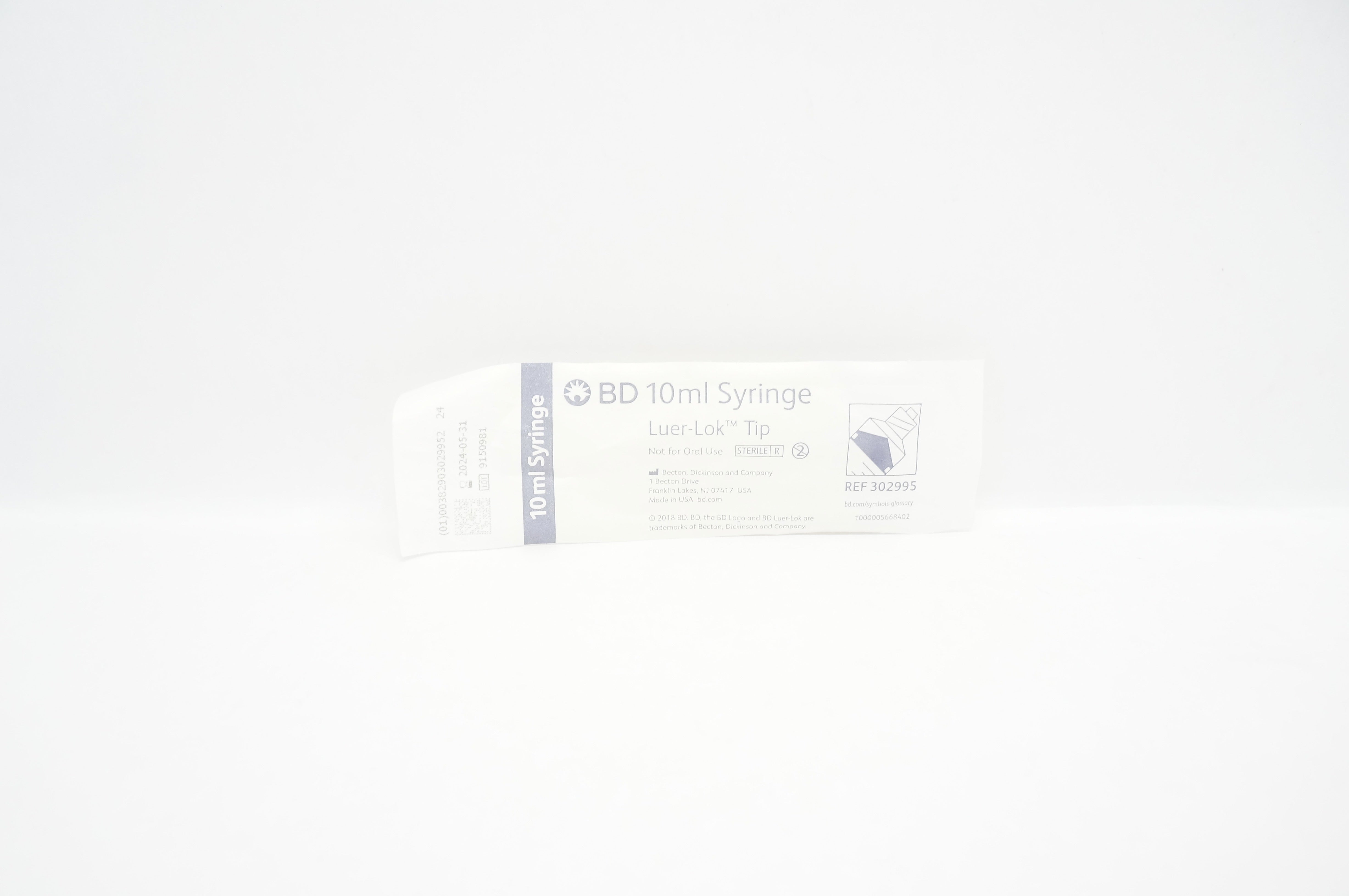 BD 302995 10ml Syringe Luer-Lok Tip