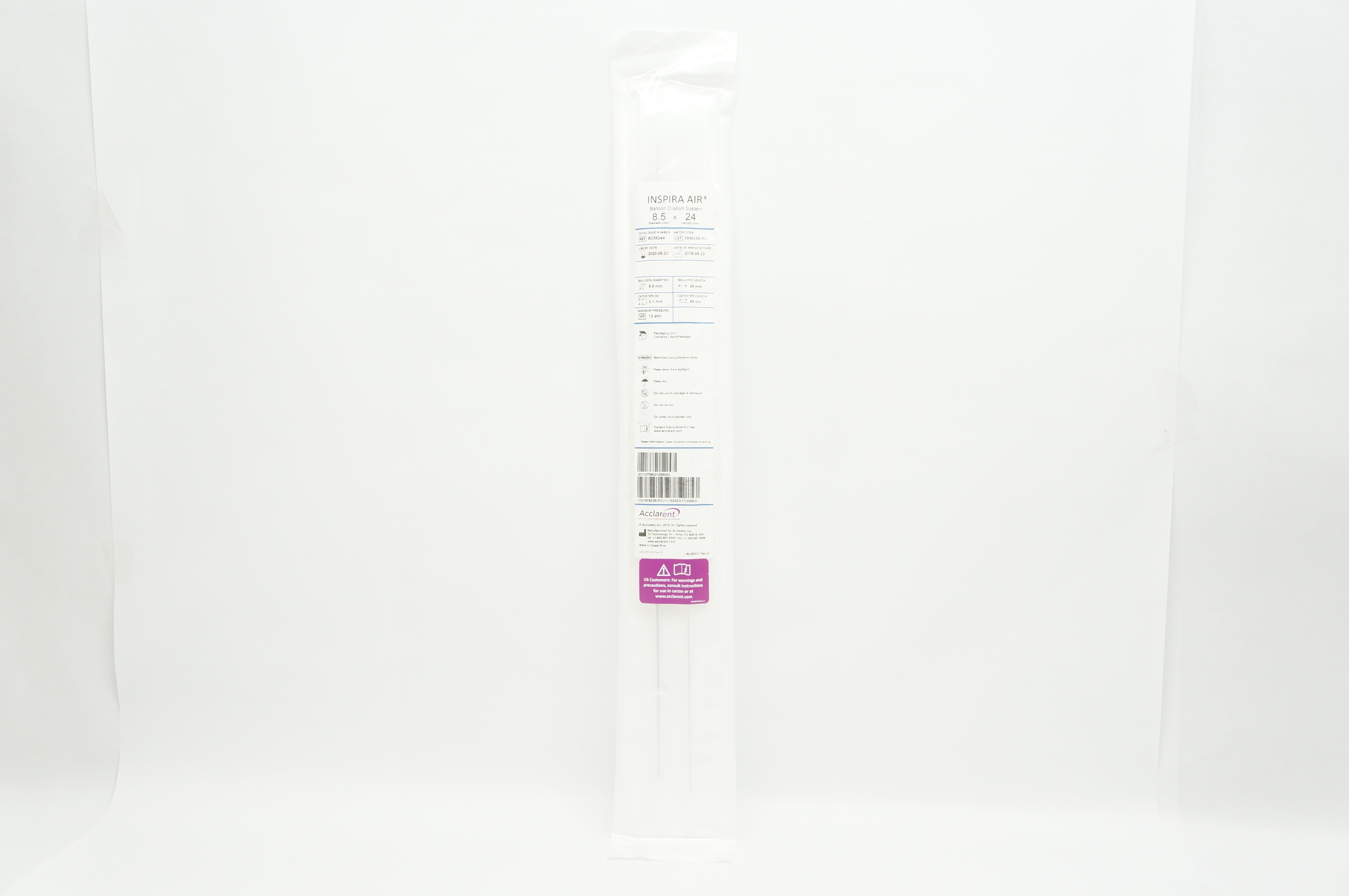 Acclarent BC8524A INSPIRA AIR Balloon Dilation System 8.5mm x 24mm (x)