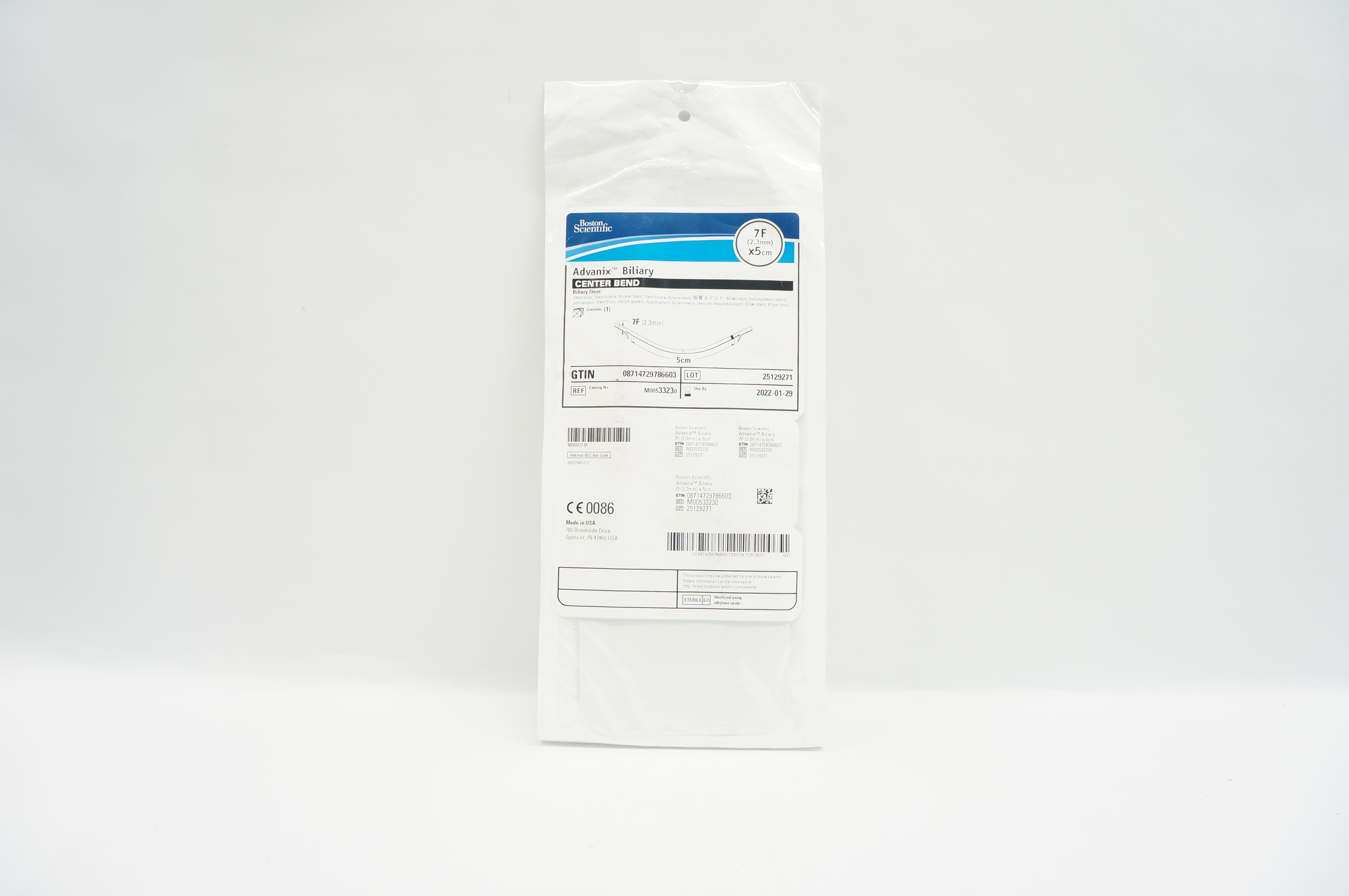 Boston Scientific M00533230 Advanix Biliary Stnt 7F x 5cm (x)