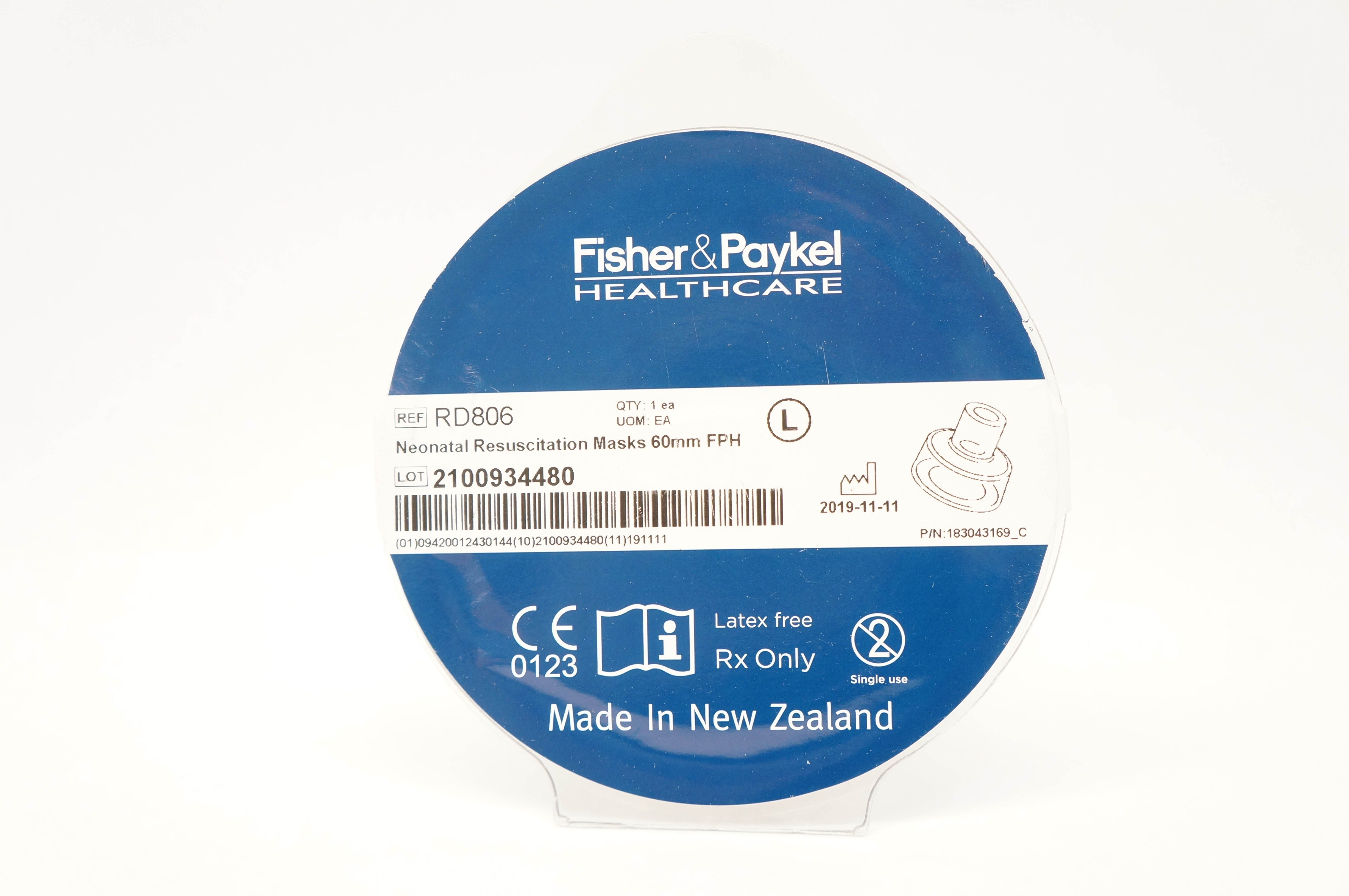 Fisher & Paykel RD806 Neonatal Resuscitation Masks 60mm FPH L