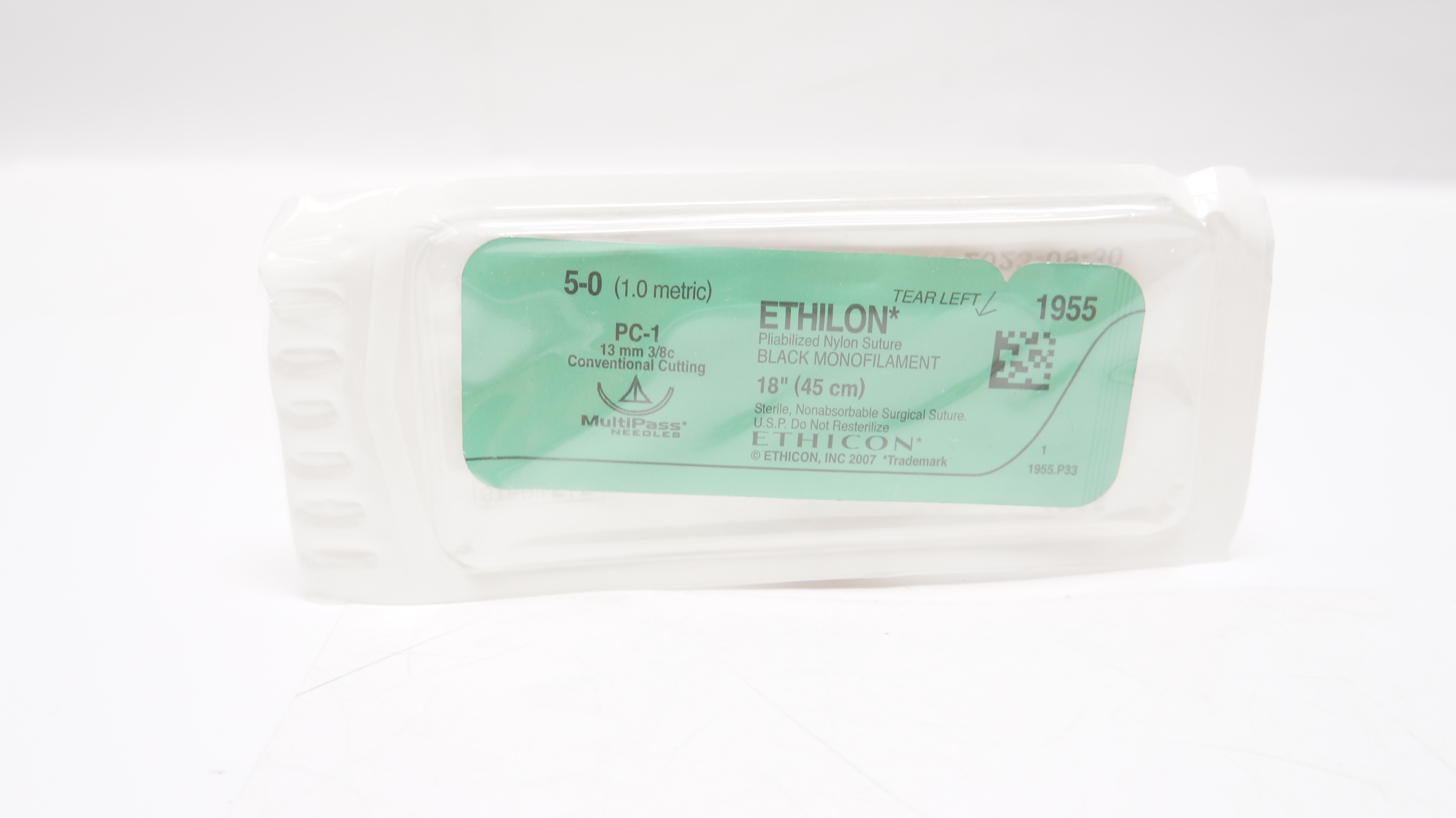 Ethicon 1955 5-0 ETHILON Stre PC-1 13mm 3/8c Conventional Cutting, 18inch (x)