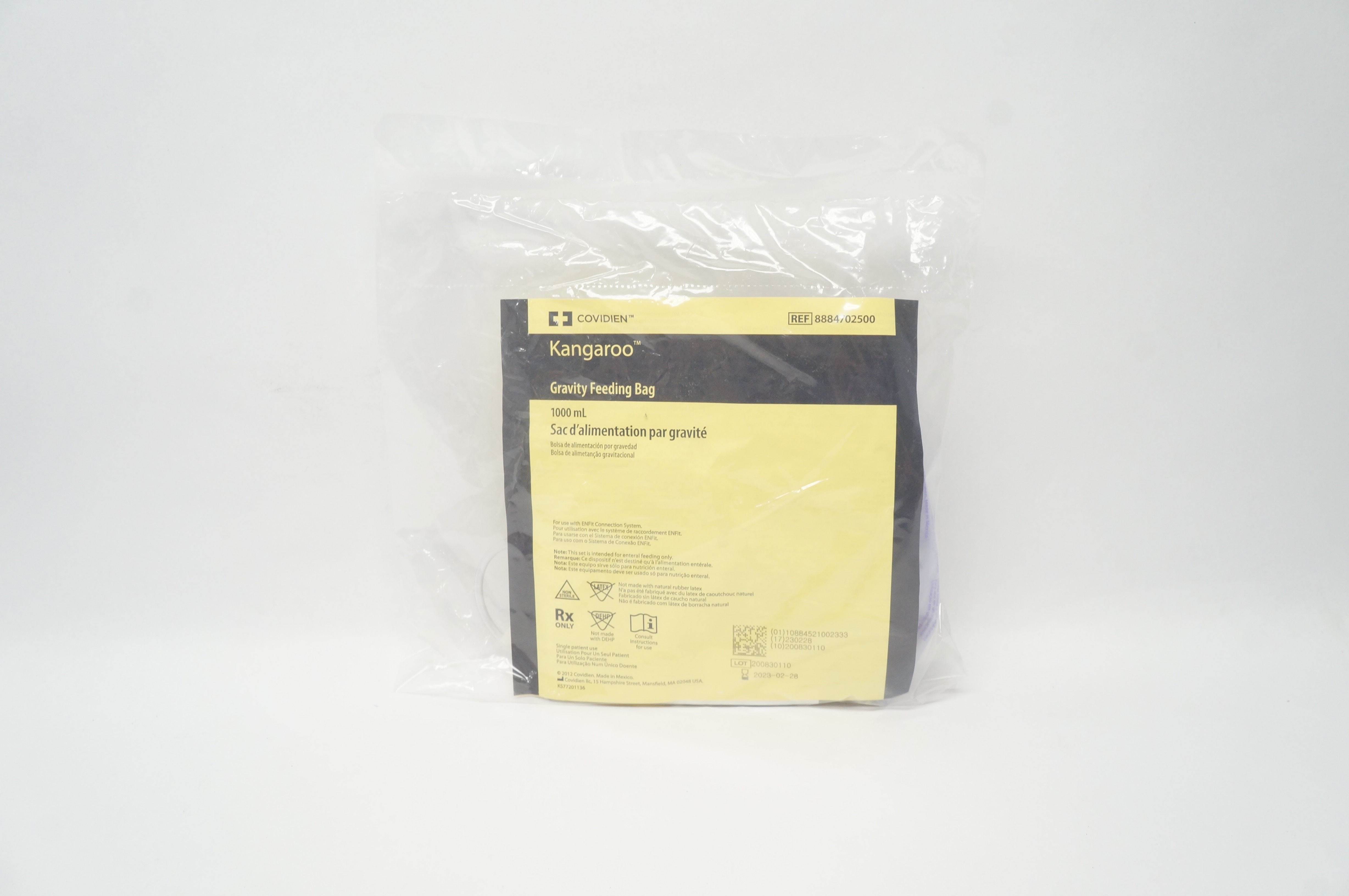 Covidien 8884702500 Kangaroo Gravity Feeding Bag 1000mL (x)