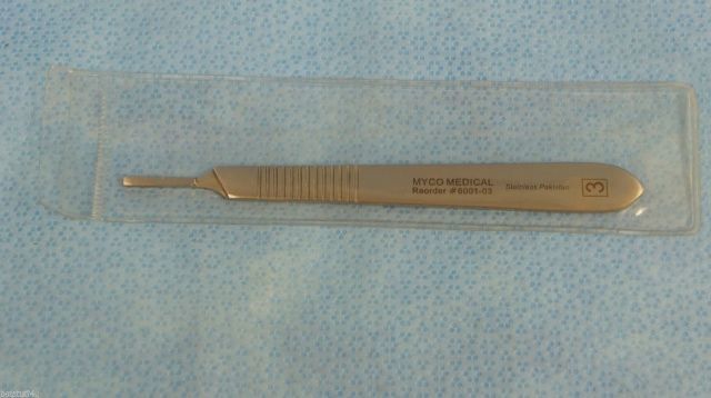 Myco Medical 6001-03 Surgical Knife Handle Detachable Blade Size 3 Narrow Nose
