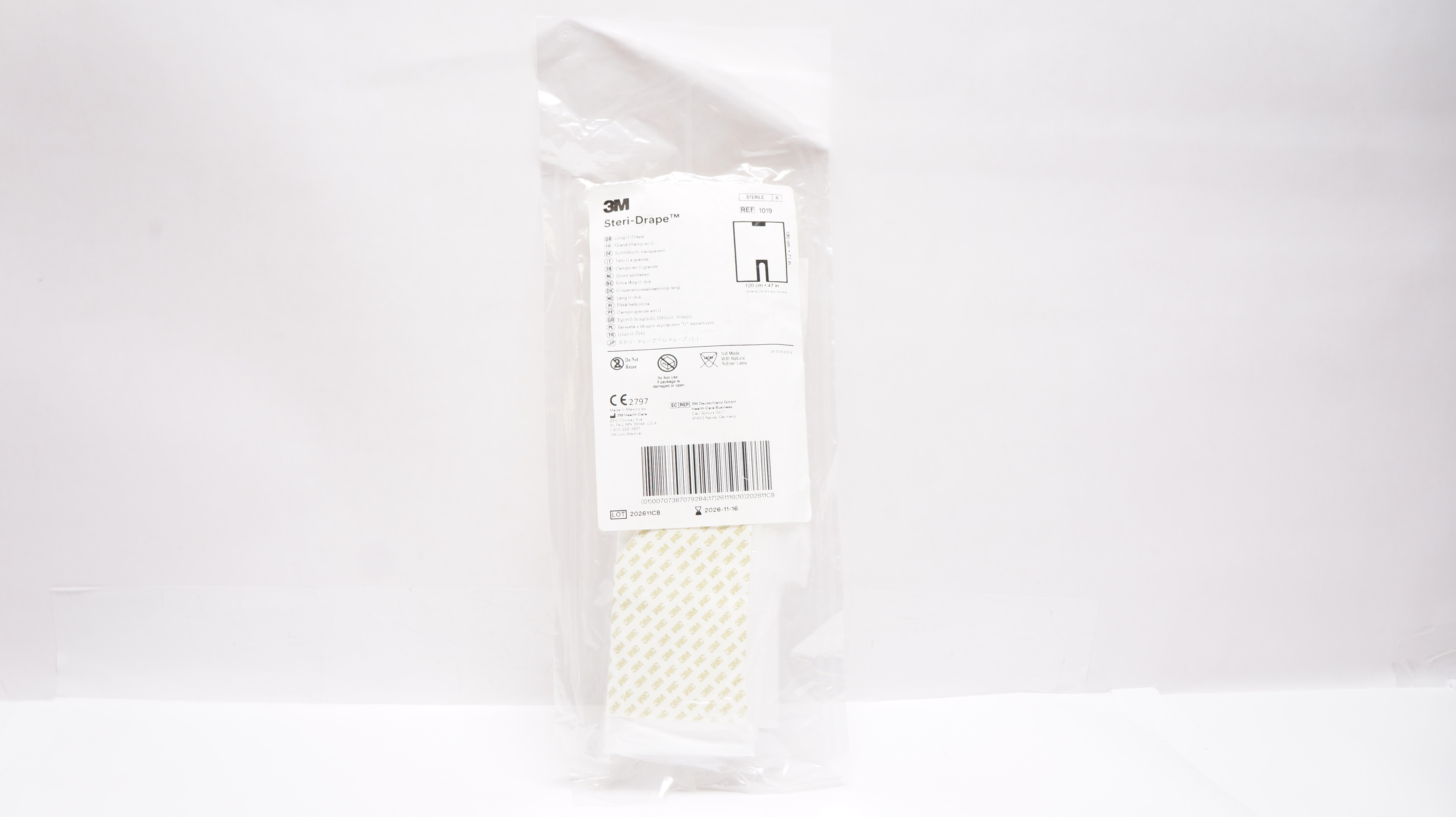 3M 1019 Steri-Drape, Long U-Drape 47inch  x 71inch