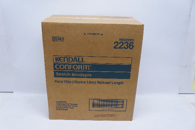 Kendall 2236 CONFORM Stretch Bandages 4inch x 75inch Relaxed Length - Case of 96