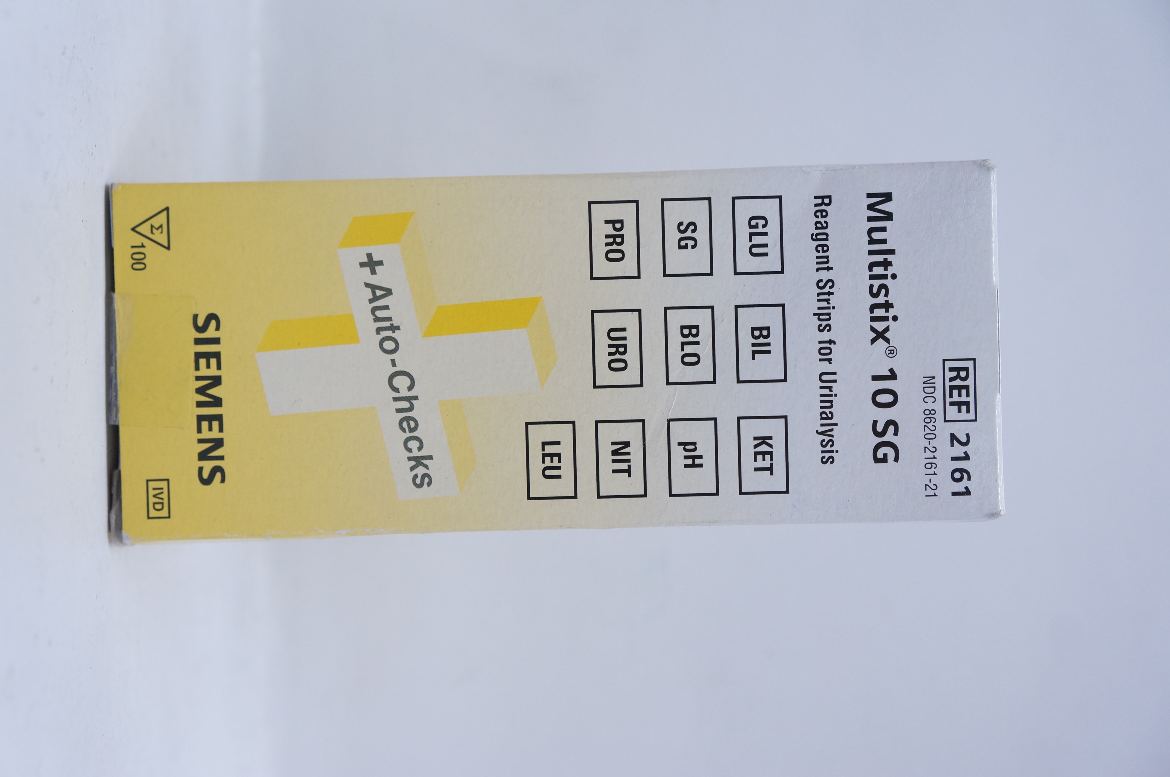 Siemens 2161 Multistix 10 SG Reagent Strips for Urinalysis (x) - Box of 100