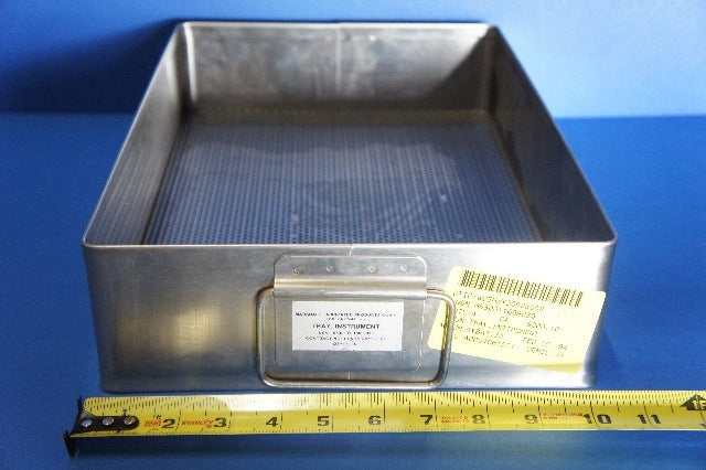 Marshall Fabricated Tray Instrument  15 x 10.5 x 3.5' Perforated W/Handles