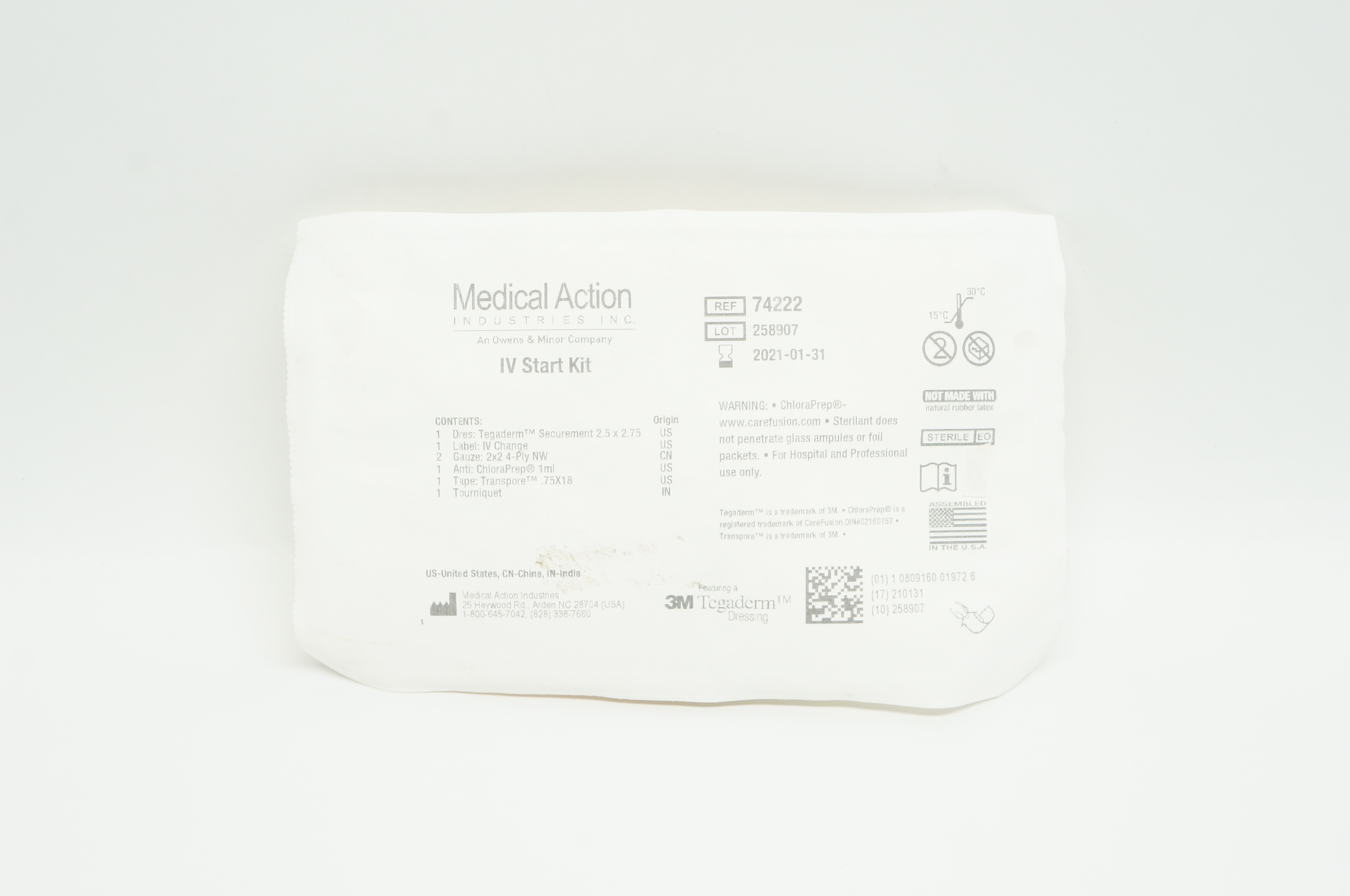 3M 74222 Tegaderm Medical Action IV Start Kit (x)