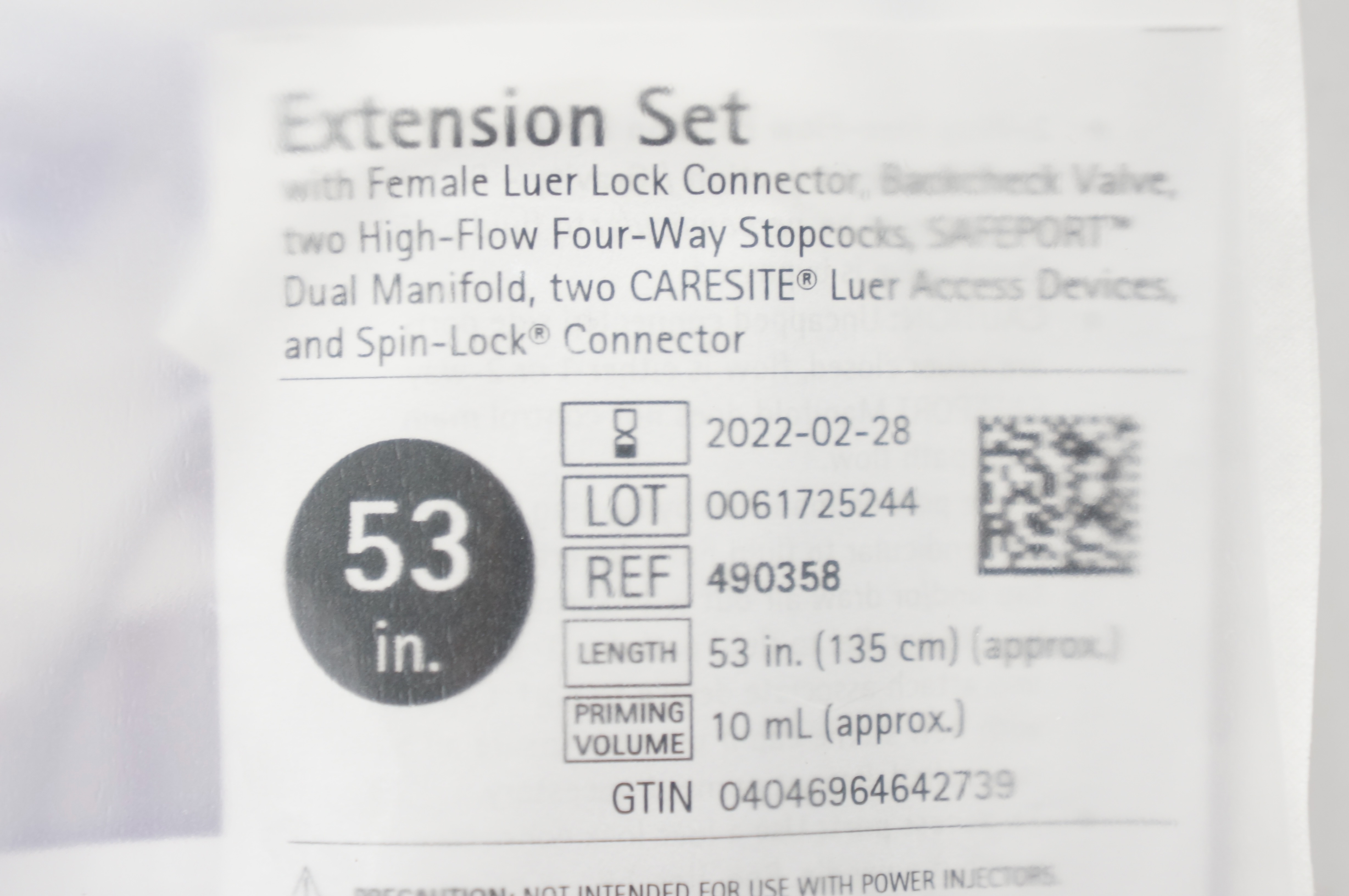 Braun 490358 Extension Set with Female Luer Lock Connector 53 inch x 10mL (x)