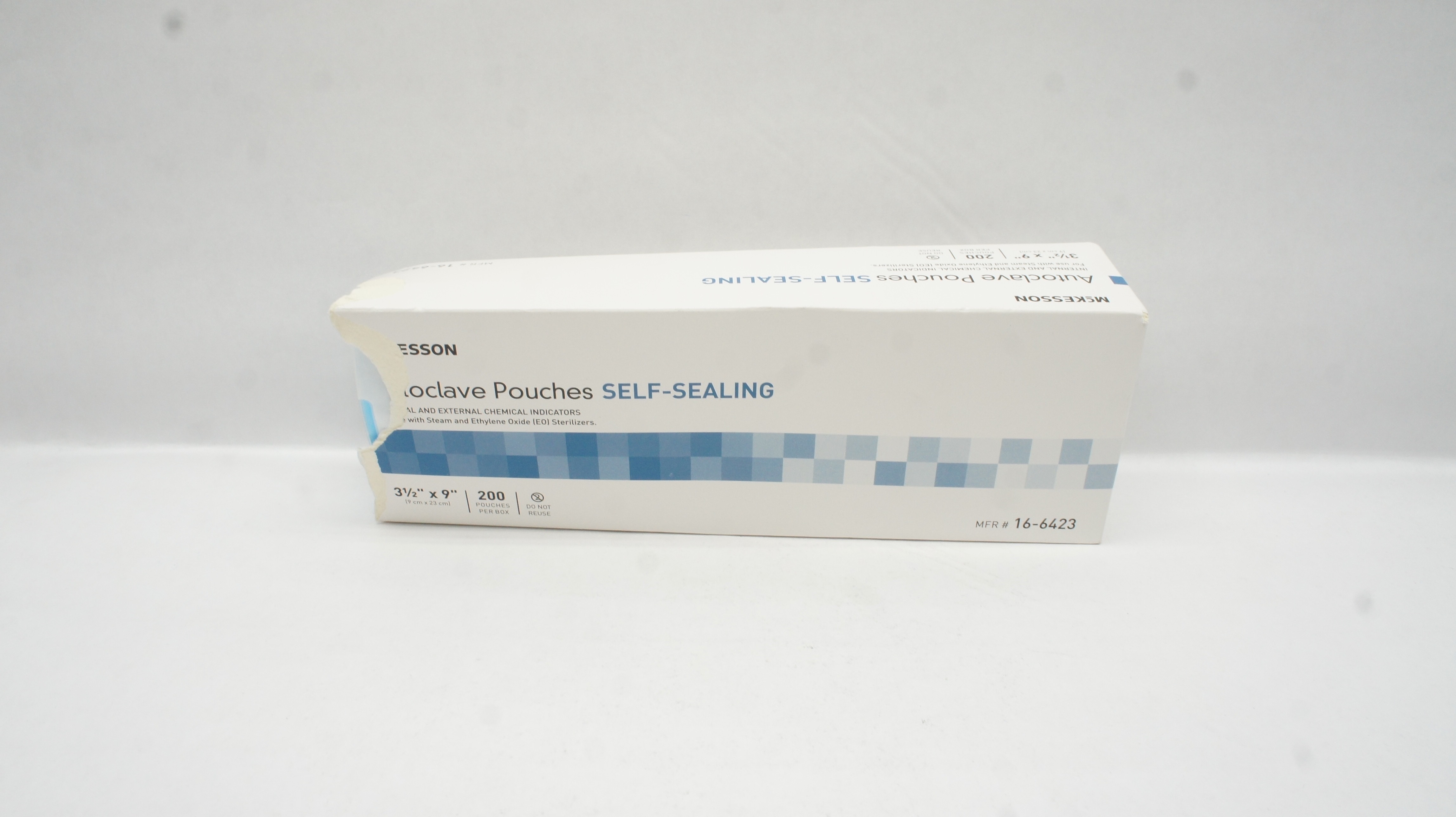 McKesson 16-6423 Autoclave Pouches Self-Sealing 3-1/2 x  9inch (x) - Box of 59