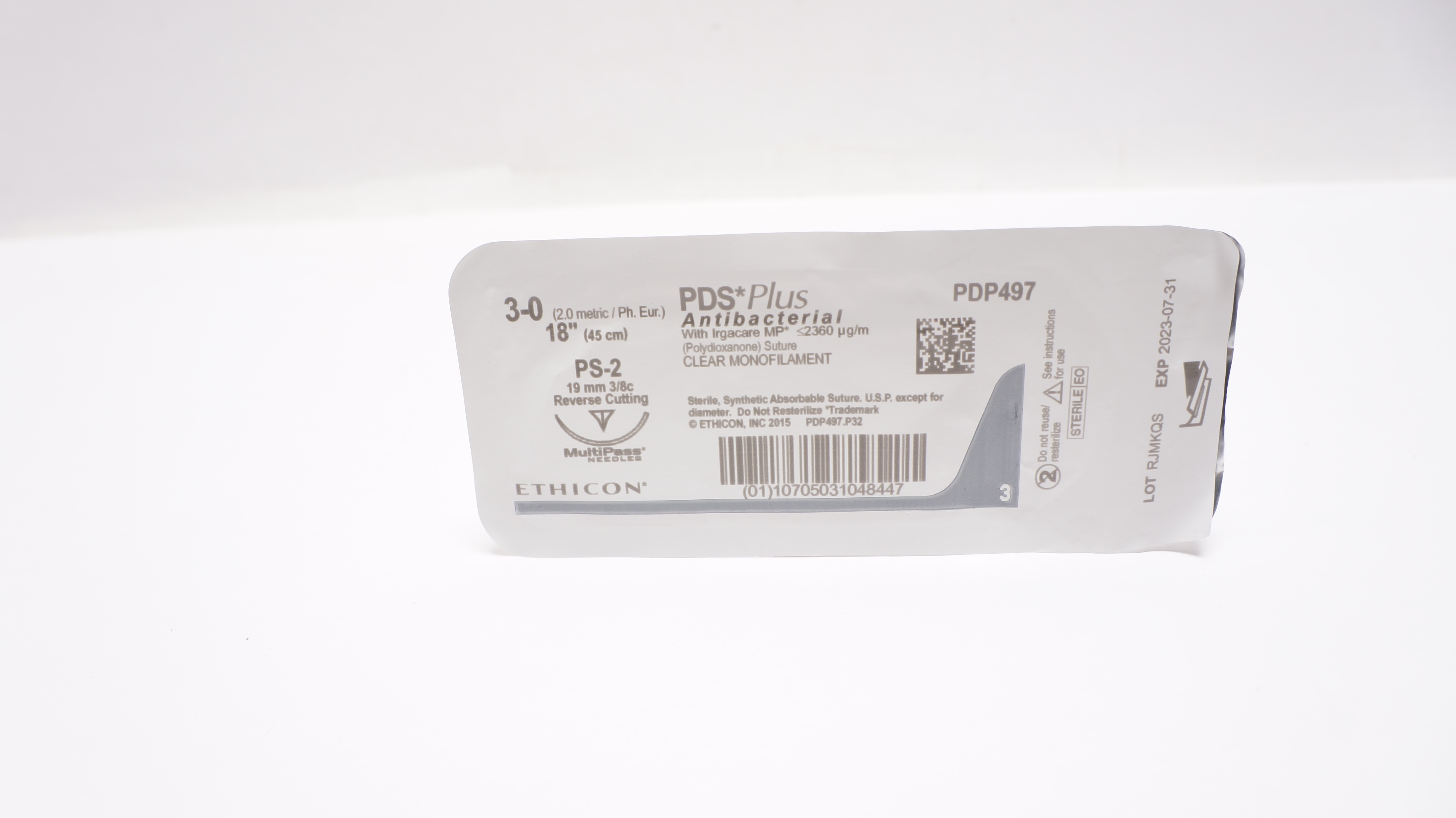 Ethicon PDP497 3-0 PDS Plus, PS-2, 19mm 3/8c, 18inch (x)