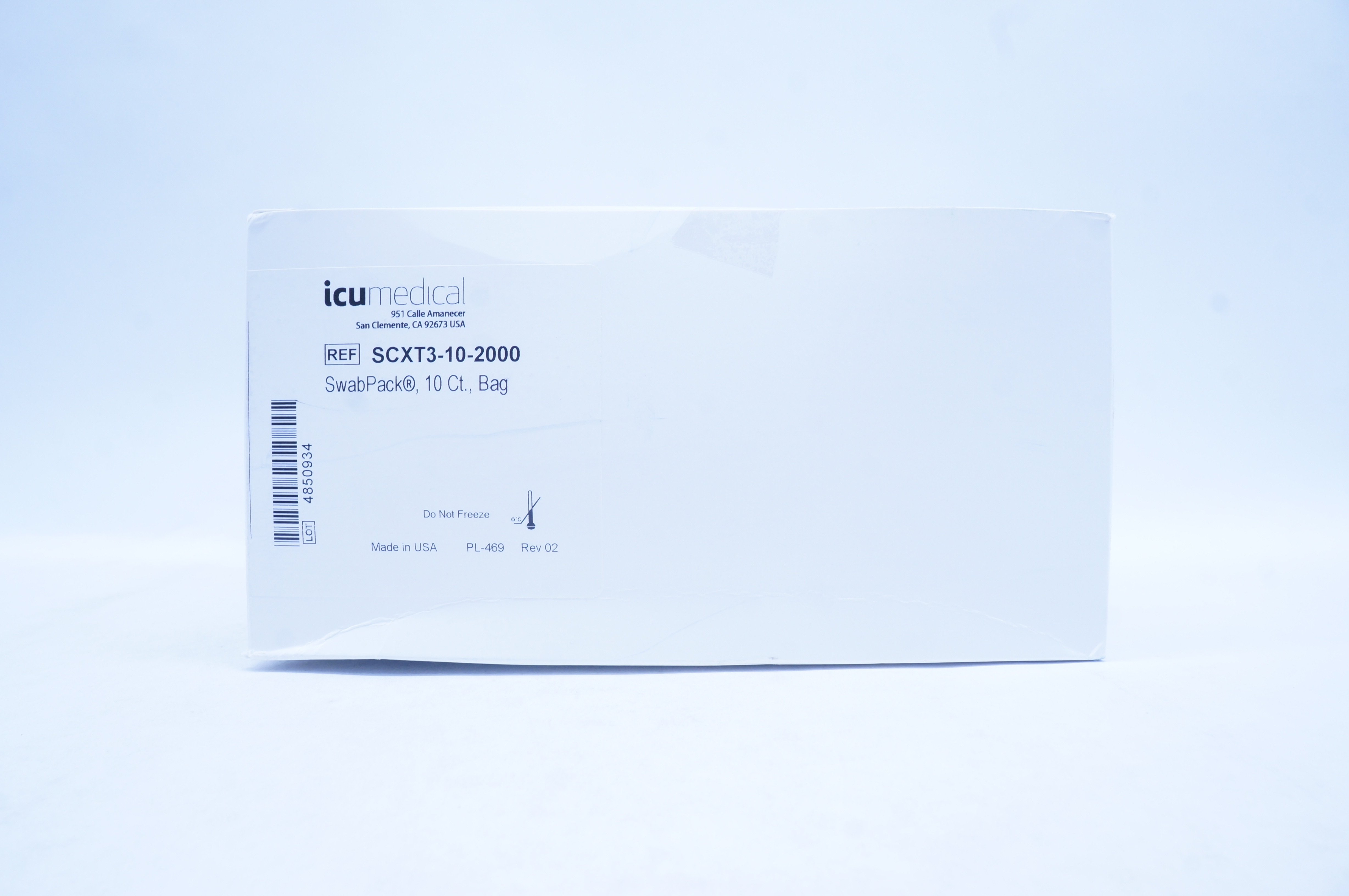 ICUMedical SCXT3-10-2000 SwabPack, 10 Ct., Bag - Box of 250