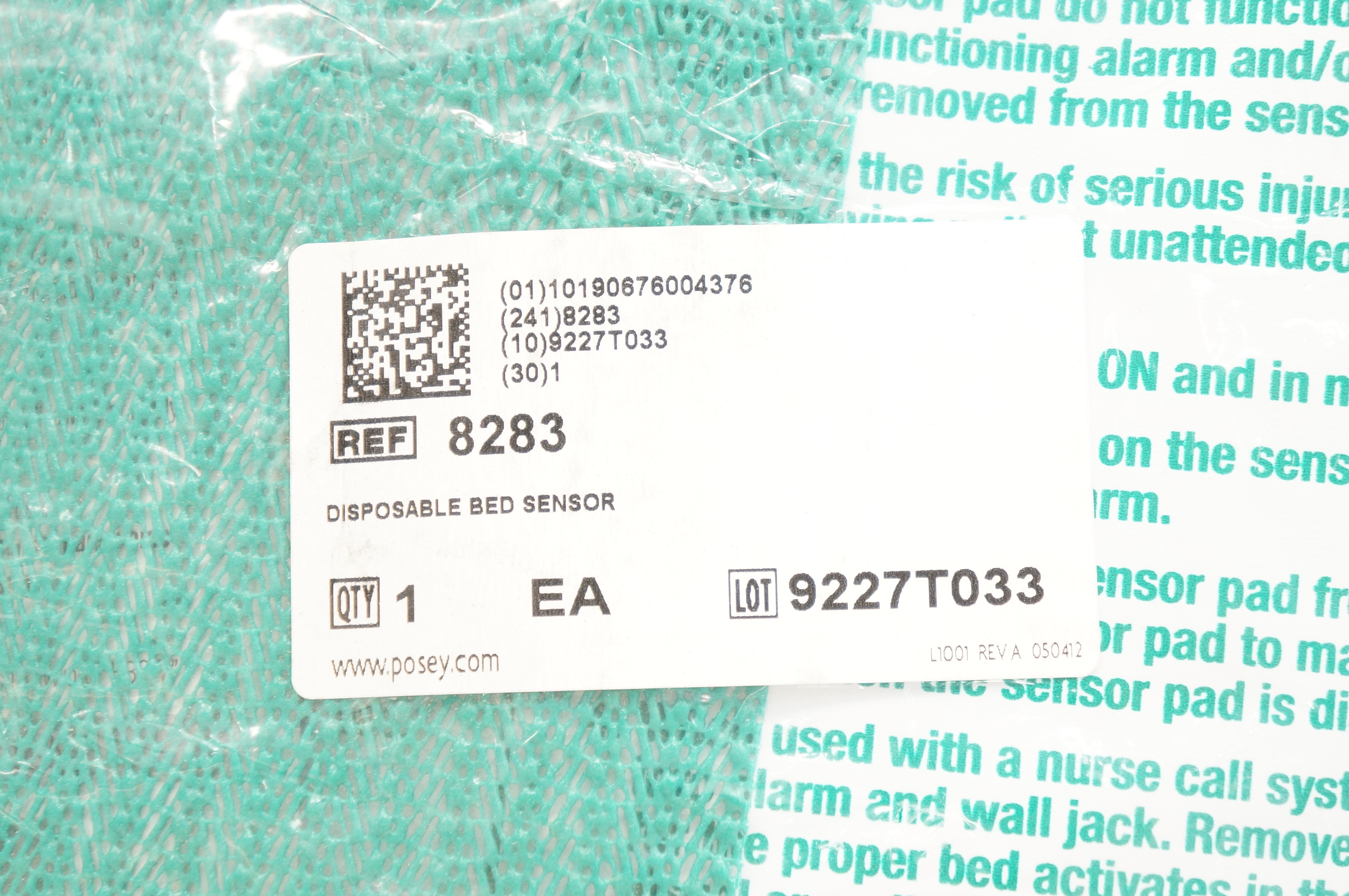 Posey 8283 Disposable Bed Sensor