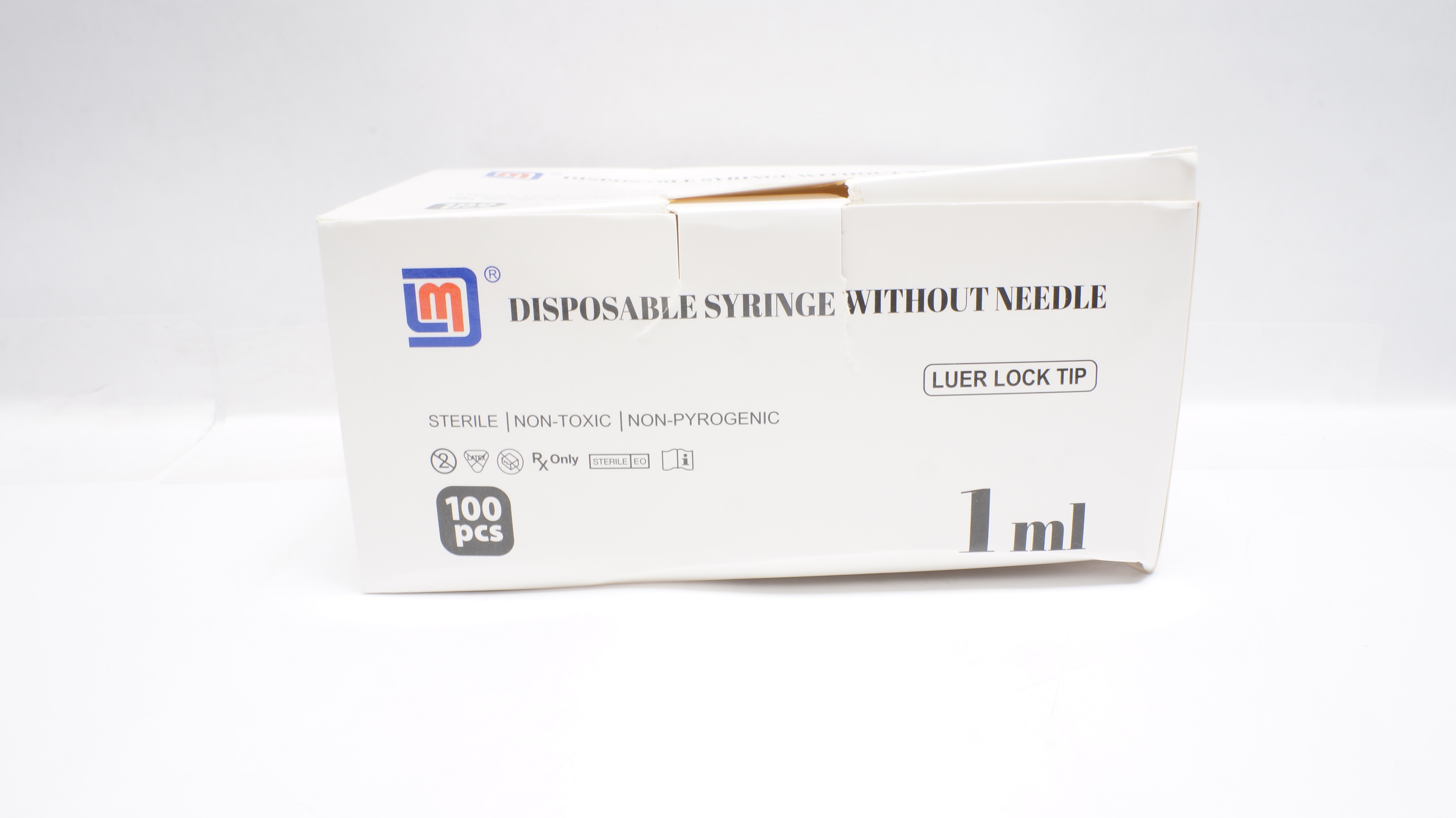 Yangzhou Medline S-1000 1mL Luer Lock Syringe Without Ndle - Box of 80
