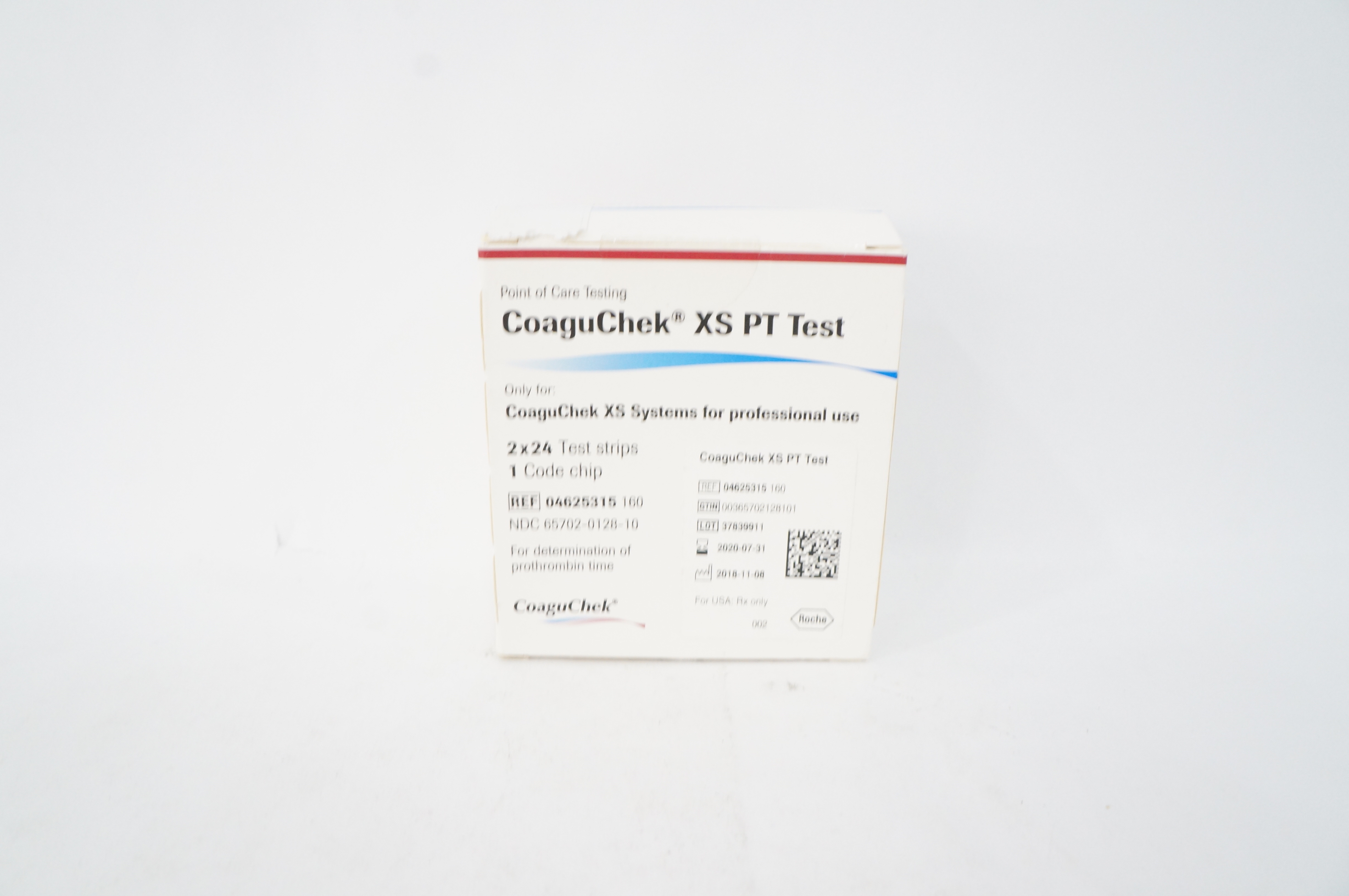 Roche 04625315 160 CoaguChek XS PT Test 1 Code Chip (x) - Box of 48