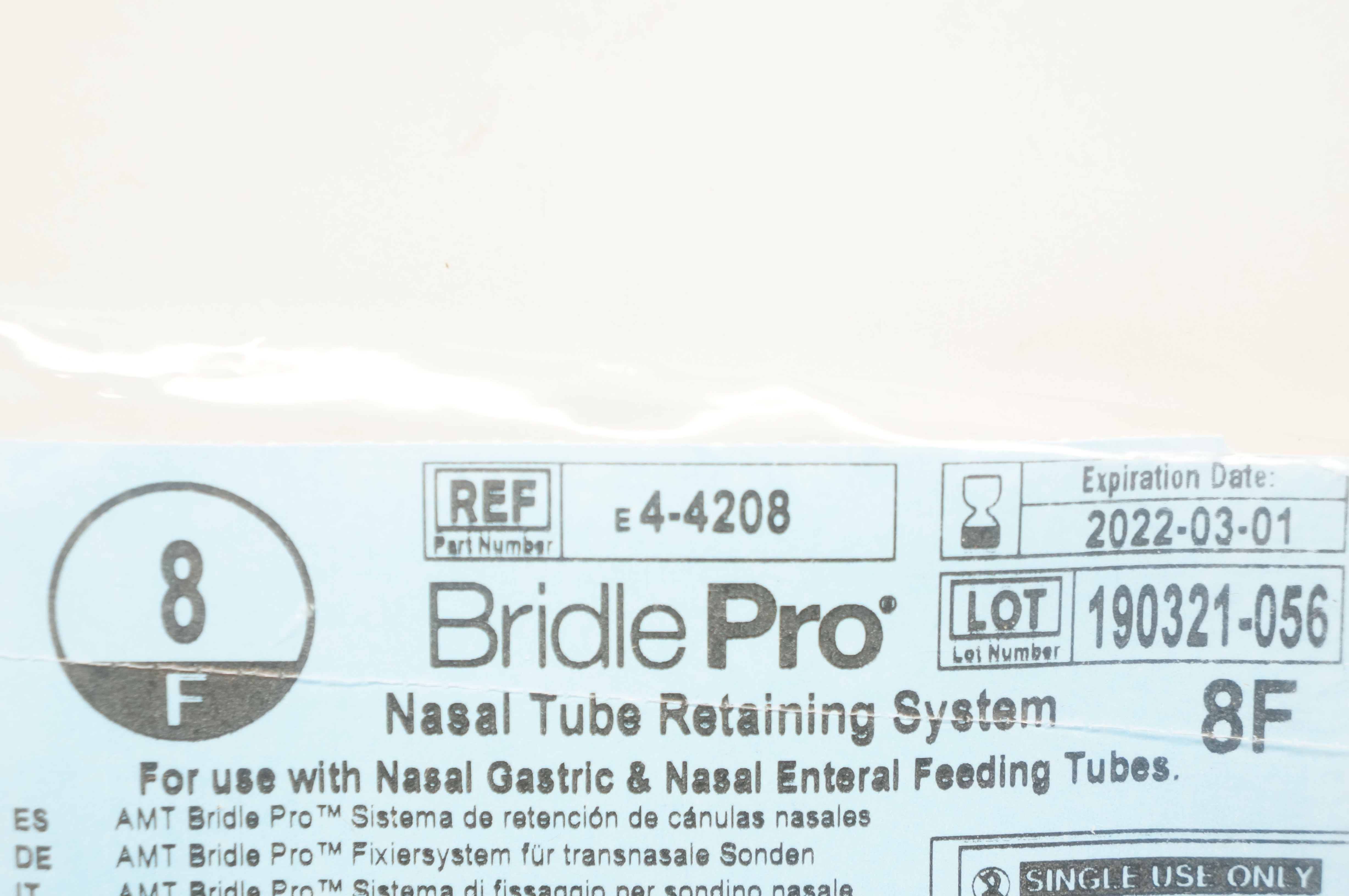 Applied Medical E4-4208 Bridle Pro Nasal Tube Retaining System 8F