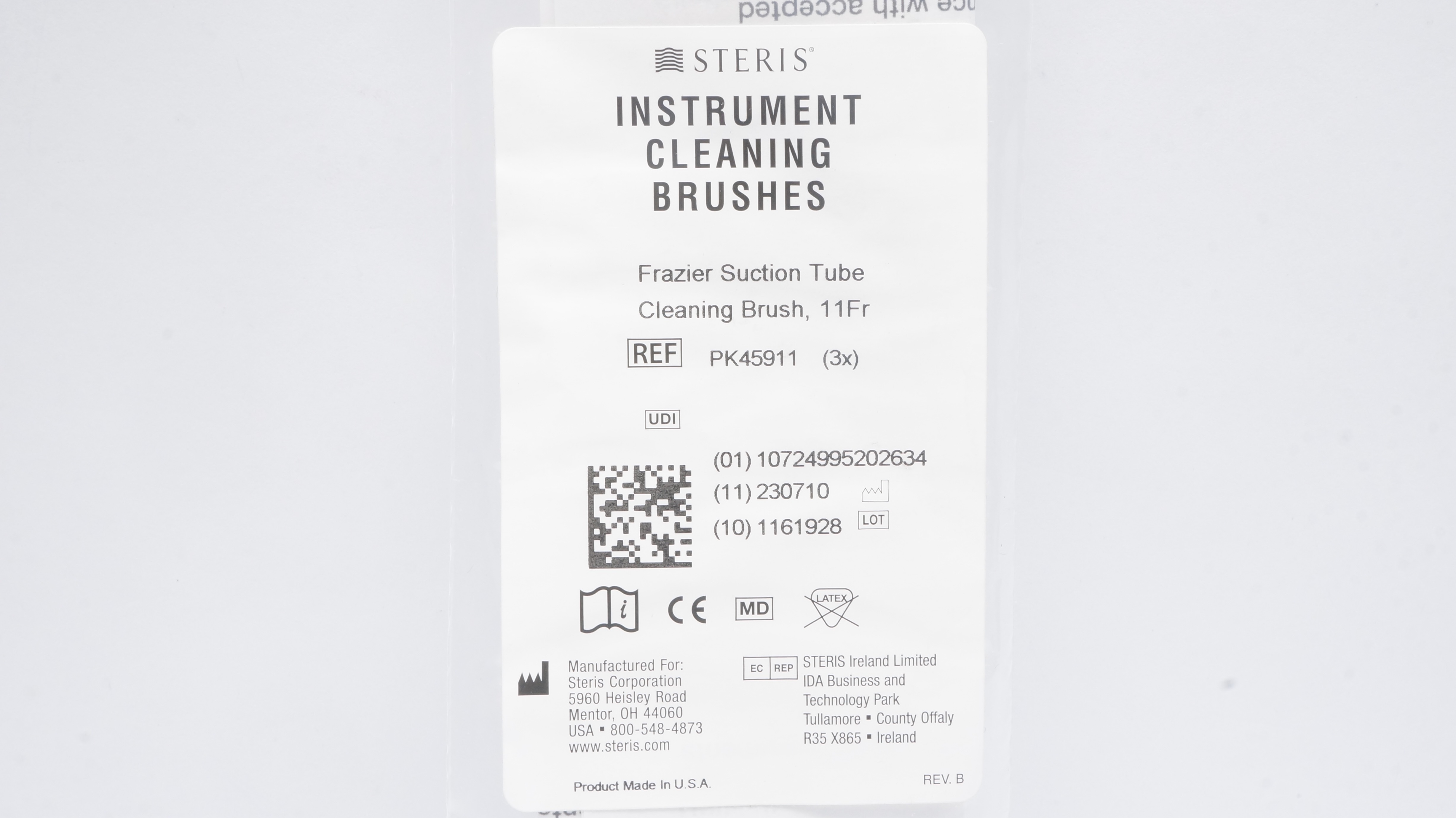 Steris PK45911 Instrument Cleaning Brushes 11Fr - Pack of 3