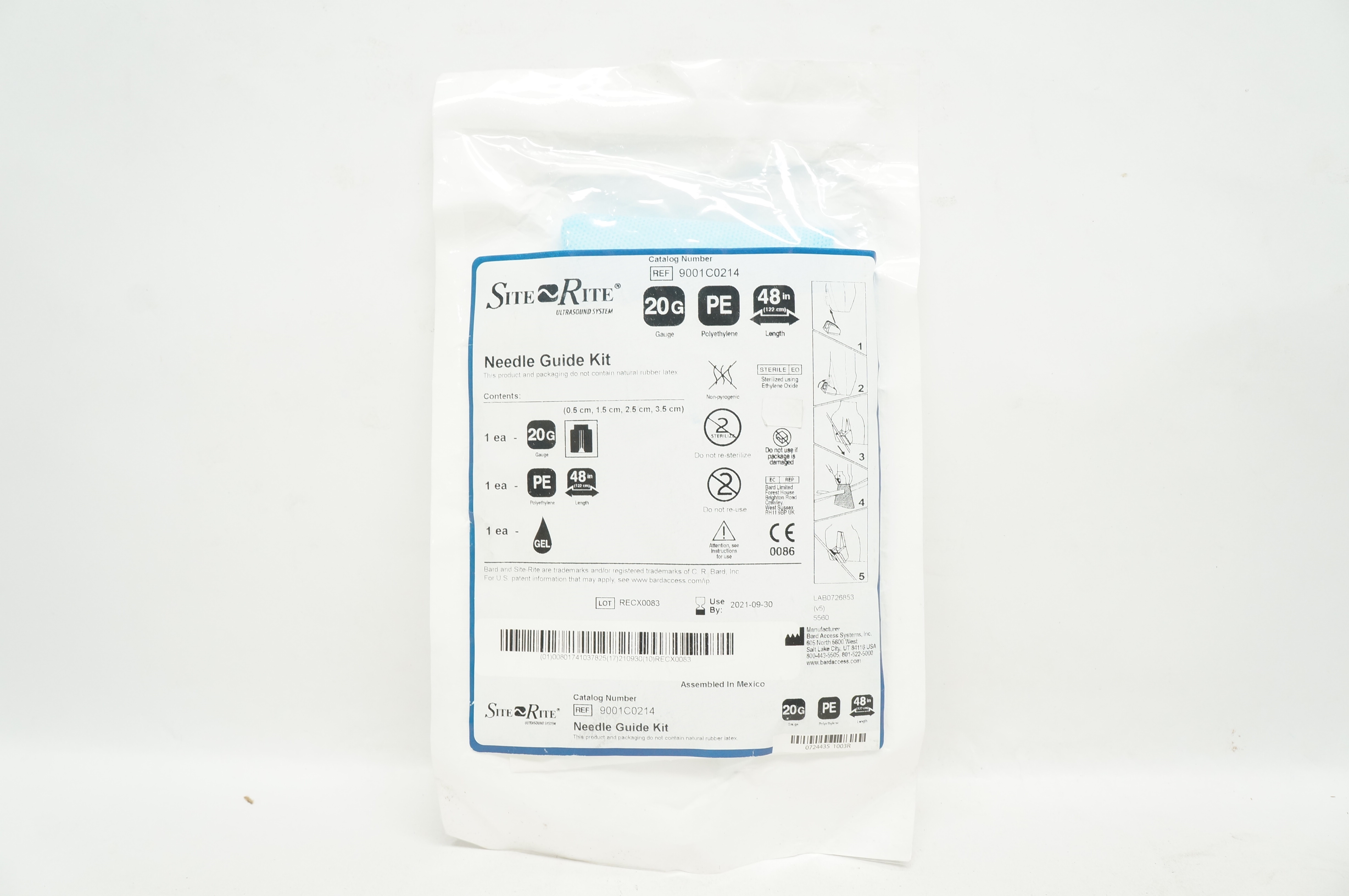 Bard 9001C0214 Site-Rite Ndle Guide Kit 20G x 48inch