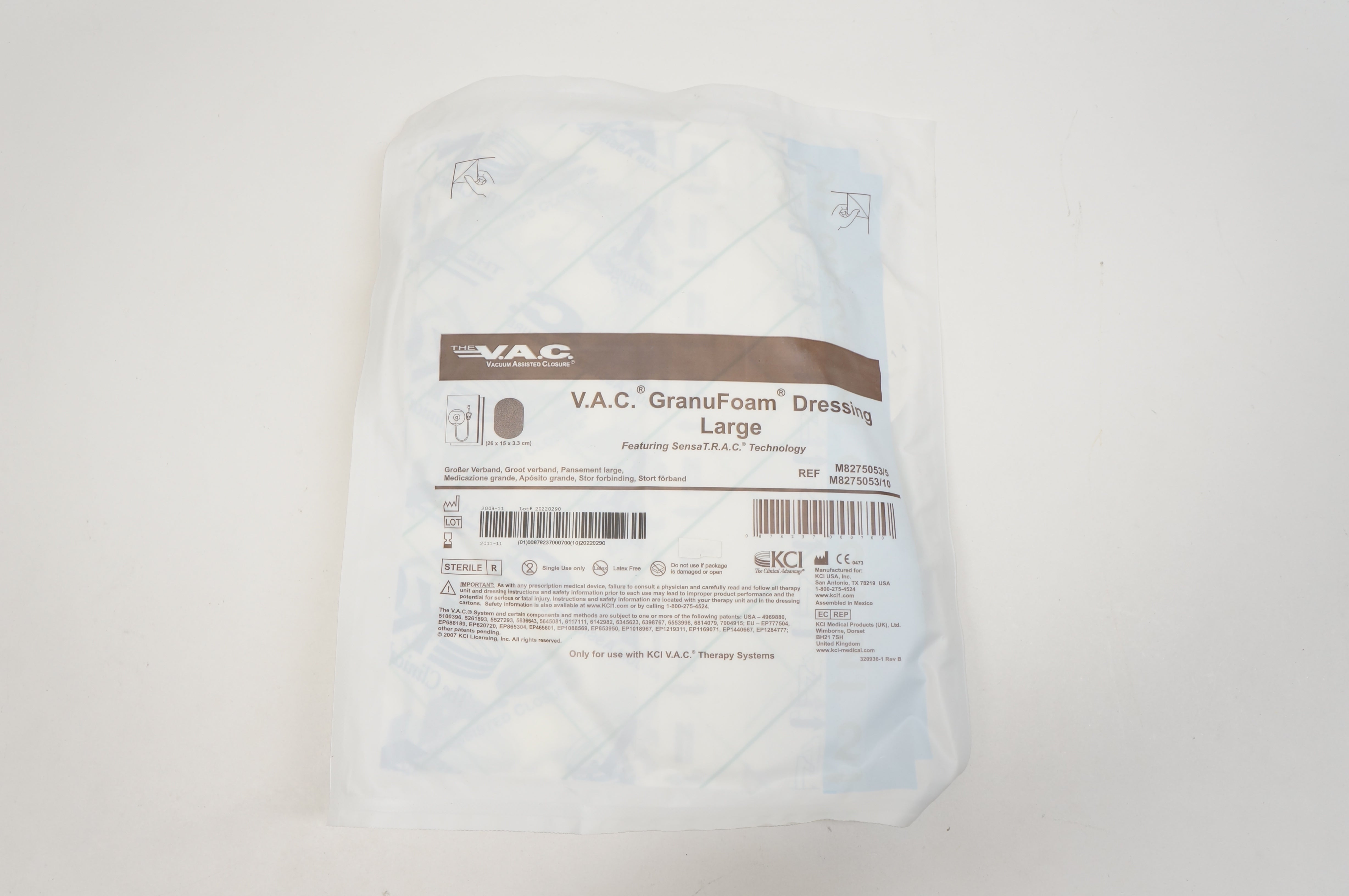 KCI Medical M8275053 V.A.C. GranuFoam Dressing Large (x)