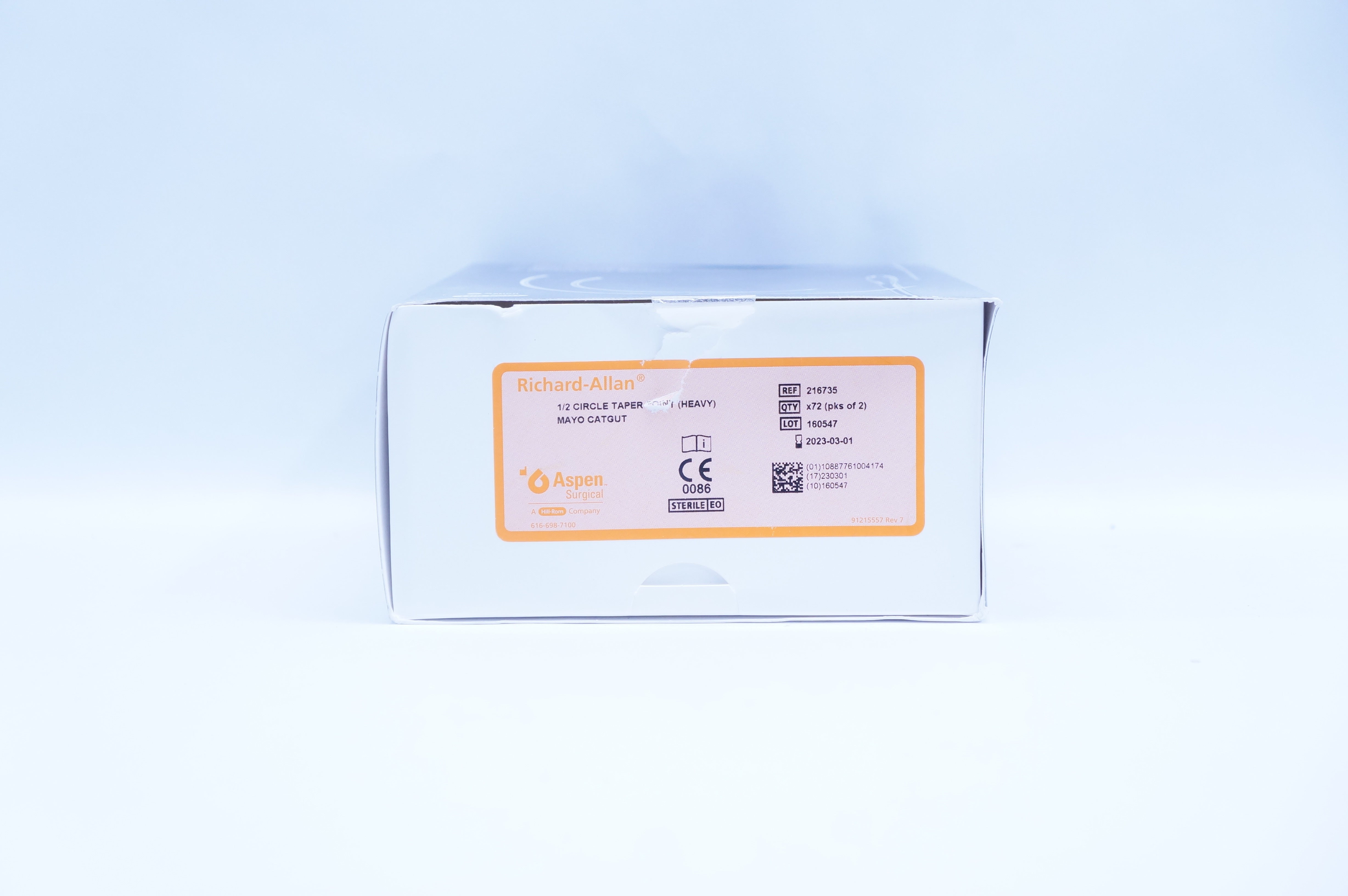 Aspen 216735 Surgical Ndles 1/2 Circle Taper Point Mayo Catgut - Box of 72