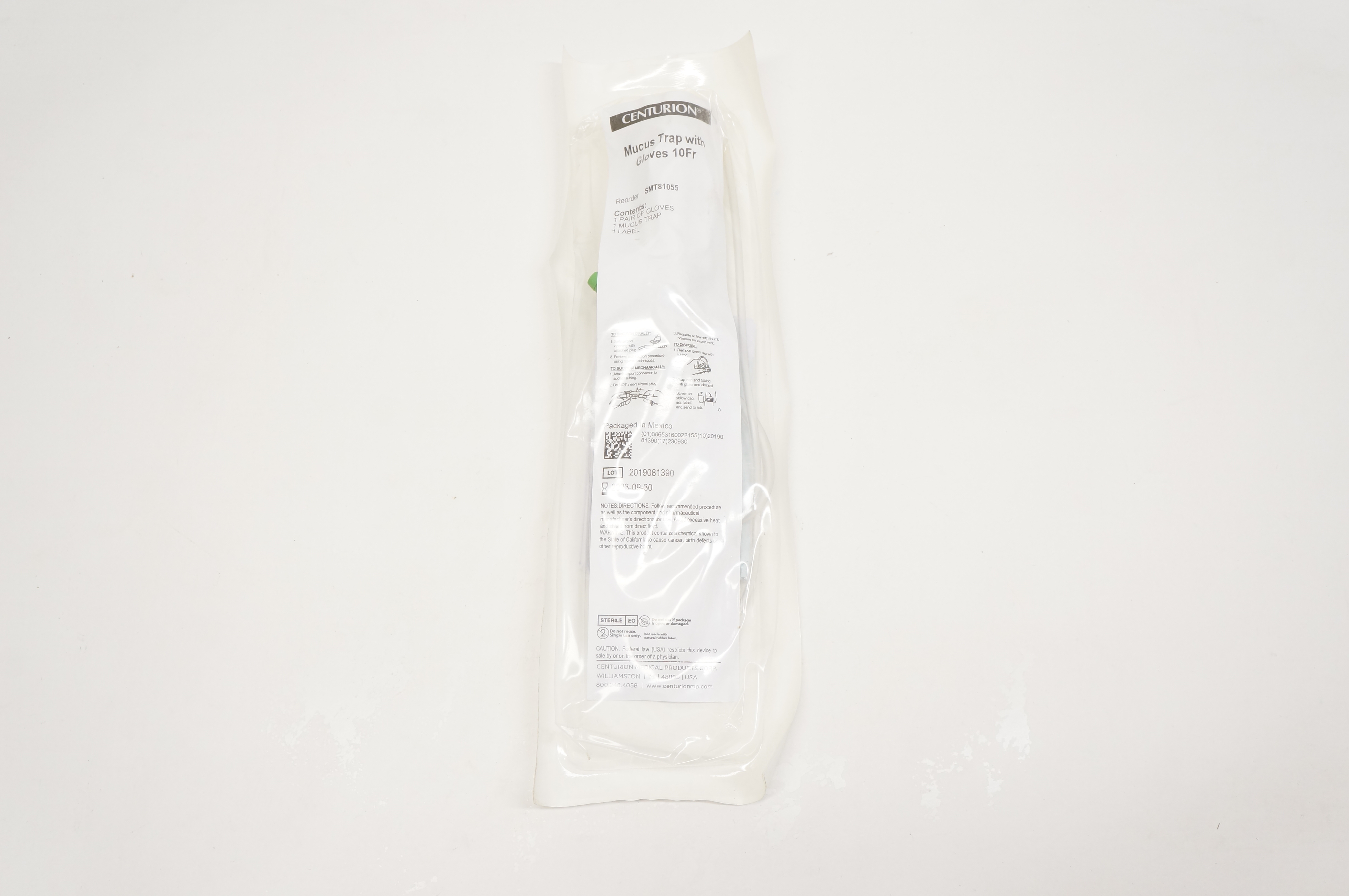 Centurion SMT81055 Mucus Trap With Gloves 10Fr.