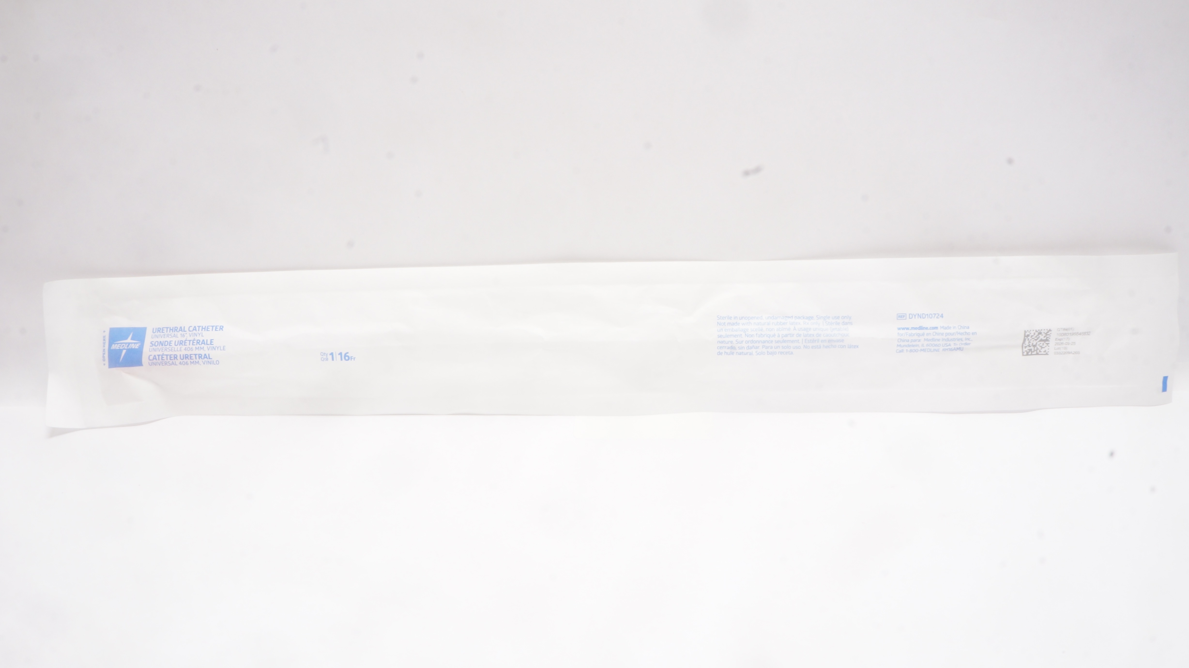 Medline DYND10724 Urethral Cath. 16 Fr