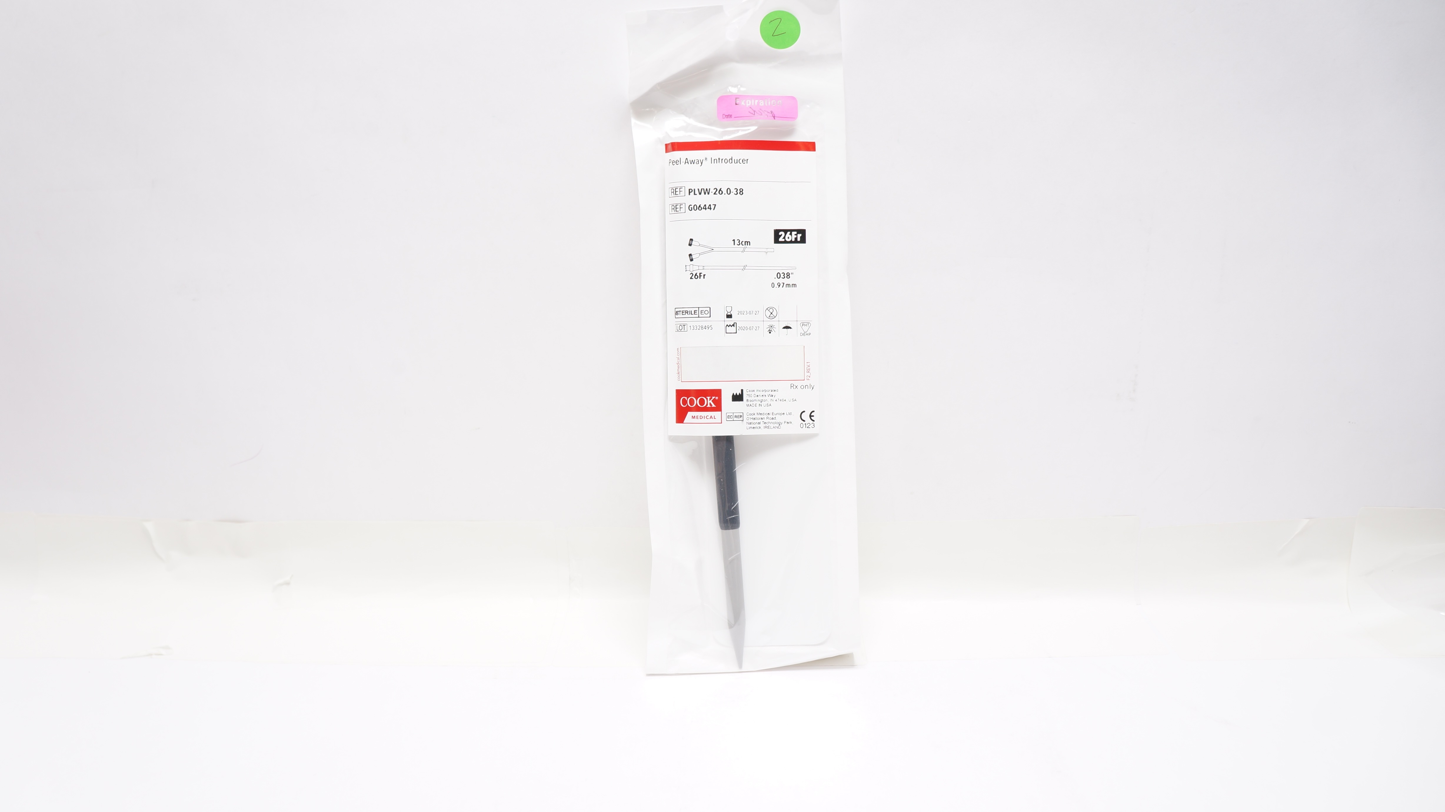 Cook Medical G06447 Peel-Away Introducer 26Fr x 13cm x .038inch (x)