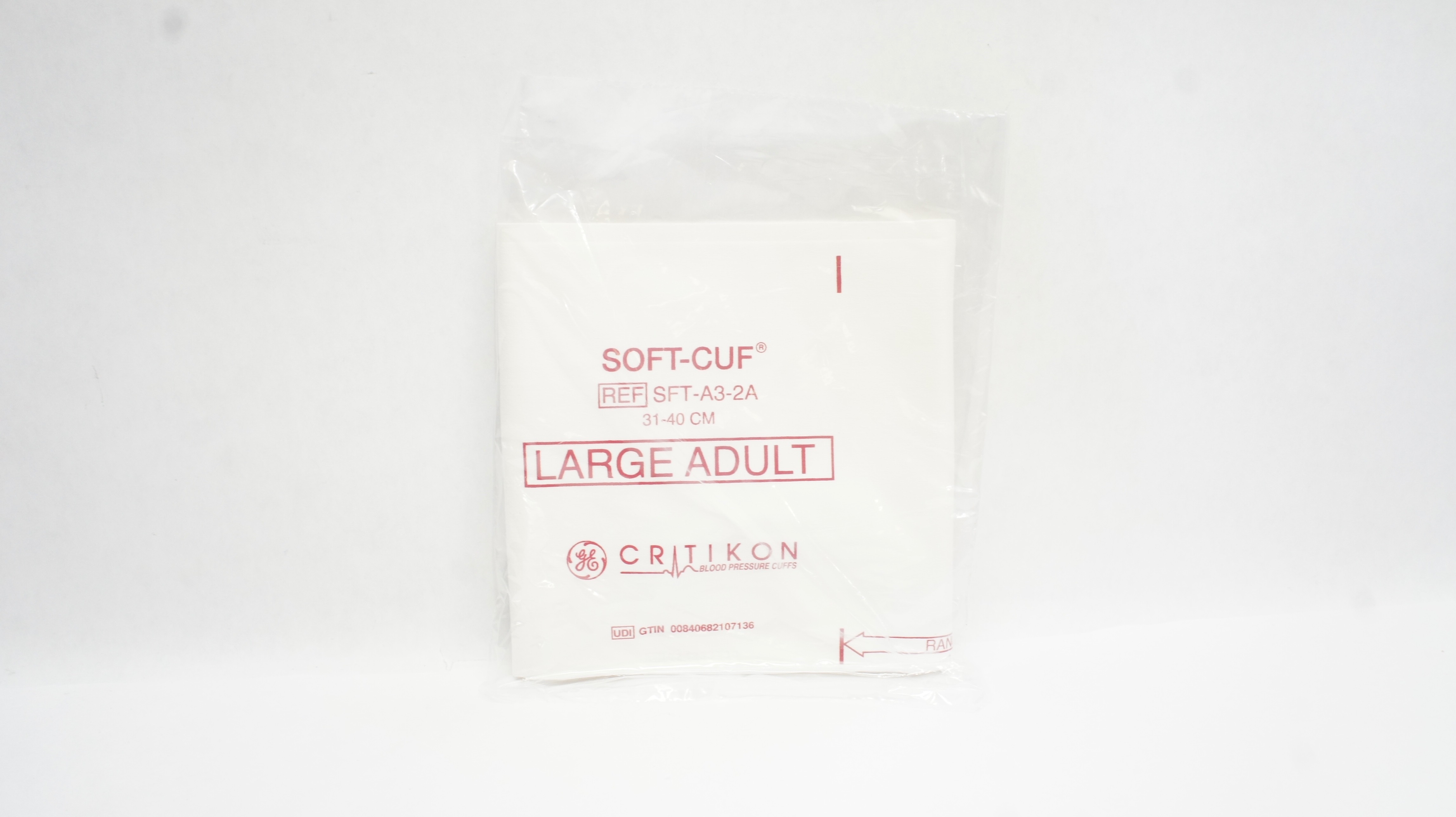 GE SFT-A3-2A Soft-Cuf Critikon Blood Pressure Cuffs 31-40cm, Large Adult