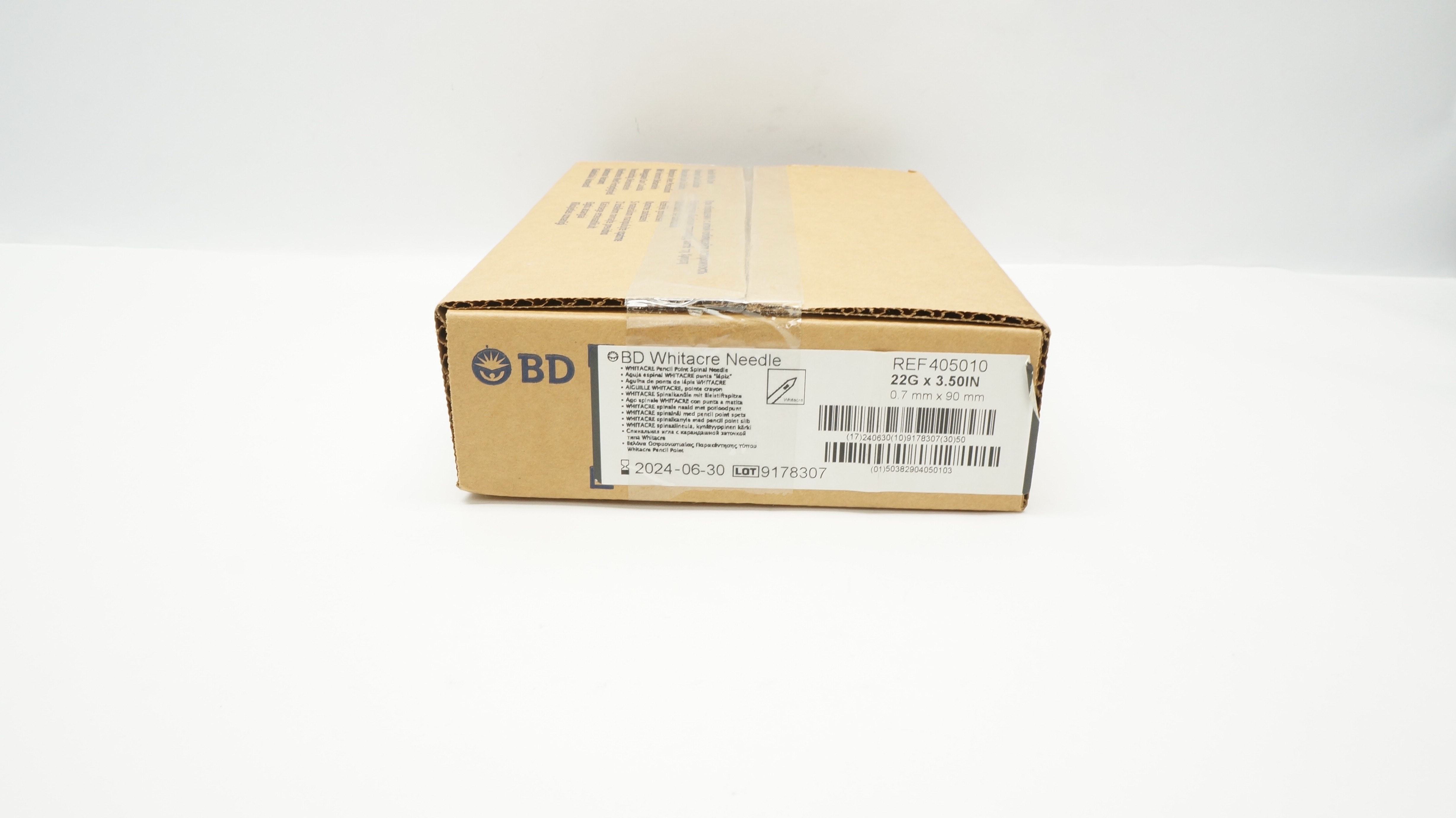 BD 405010 Whitacre Pencil Point Spinal Ndle 22G x 3.50inch - Case of 50