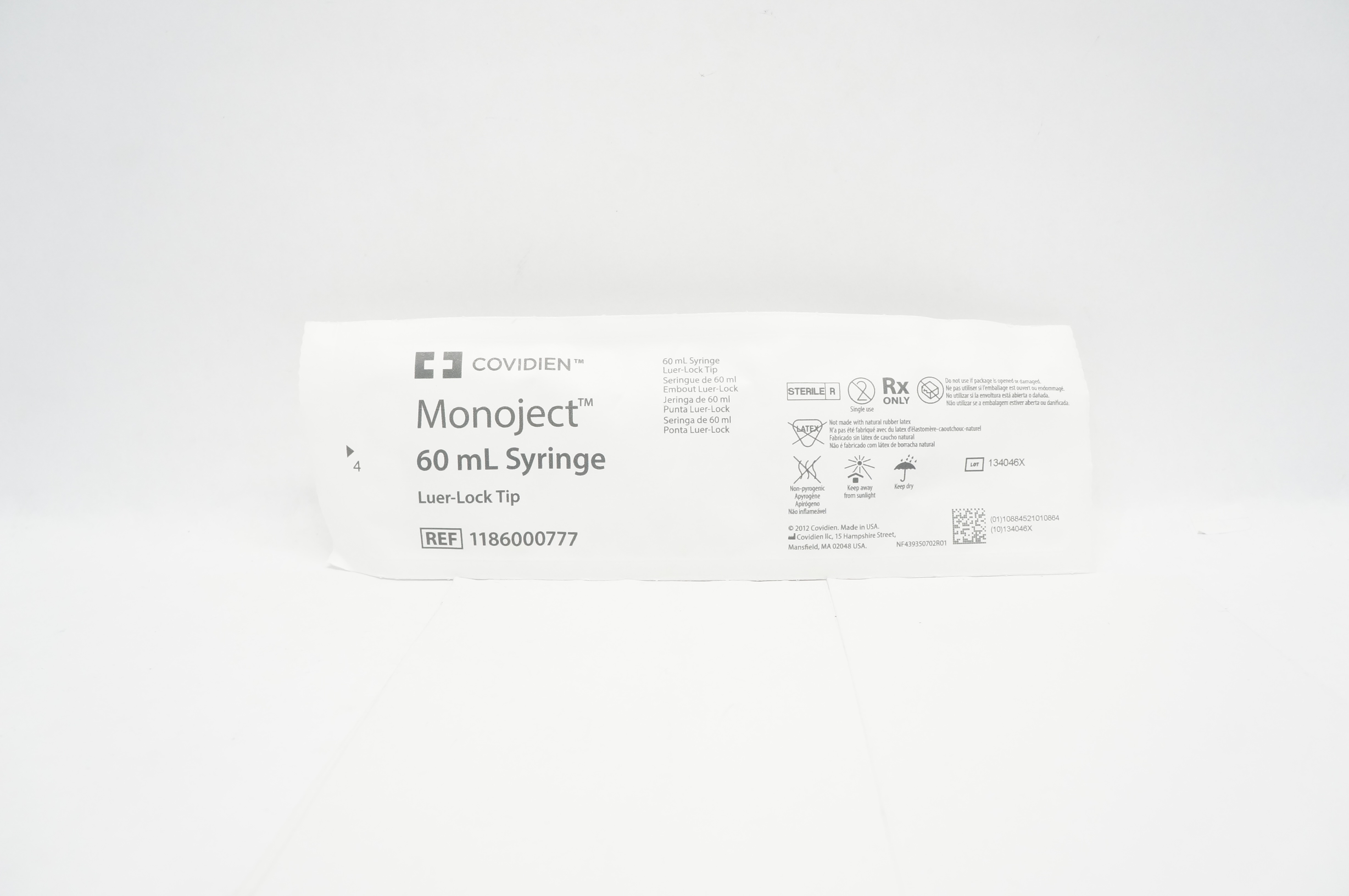 Covidien 1186000777T Monoject 60ml Syringe Luer-Lock Tip