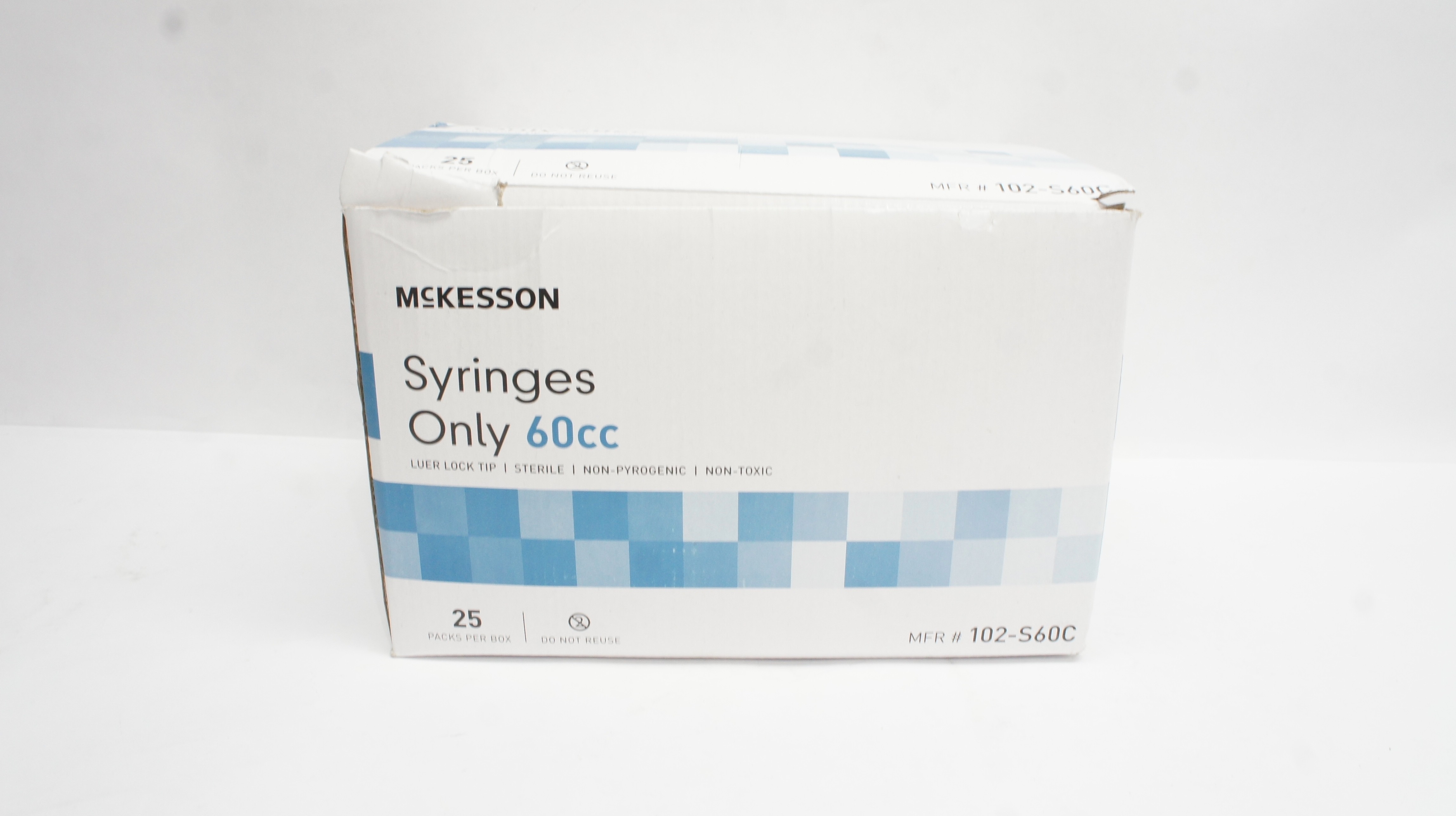 McKesson 102-S60C Syringe Only 60cc Luer Lock Tip (x) - Box of 25